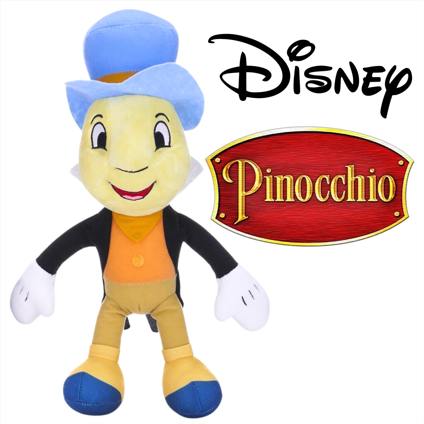 Disney Pinocchio Jiminy Cricket Super Soft Plush Toy Figure 38cm - Toptoys2u