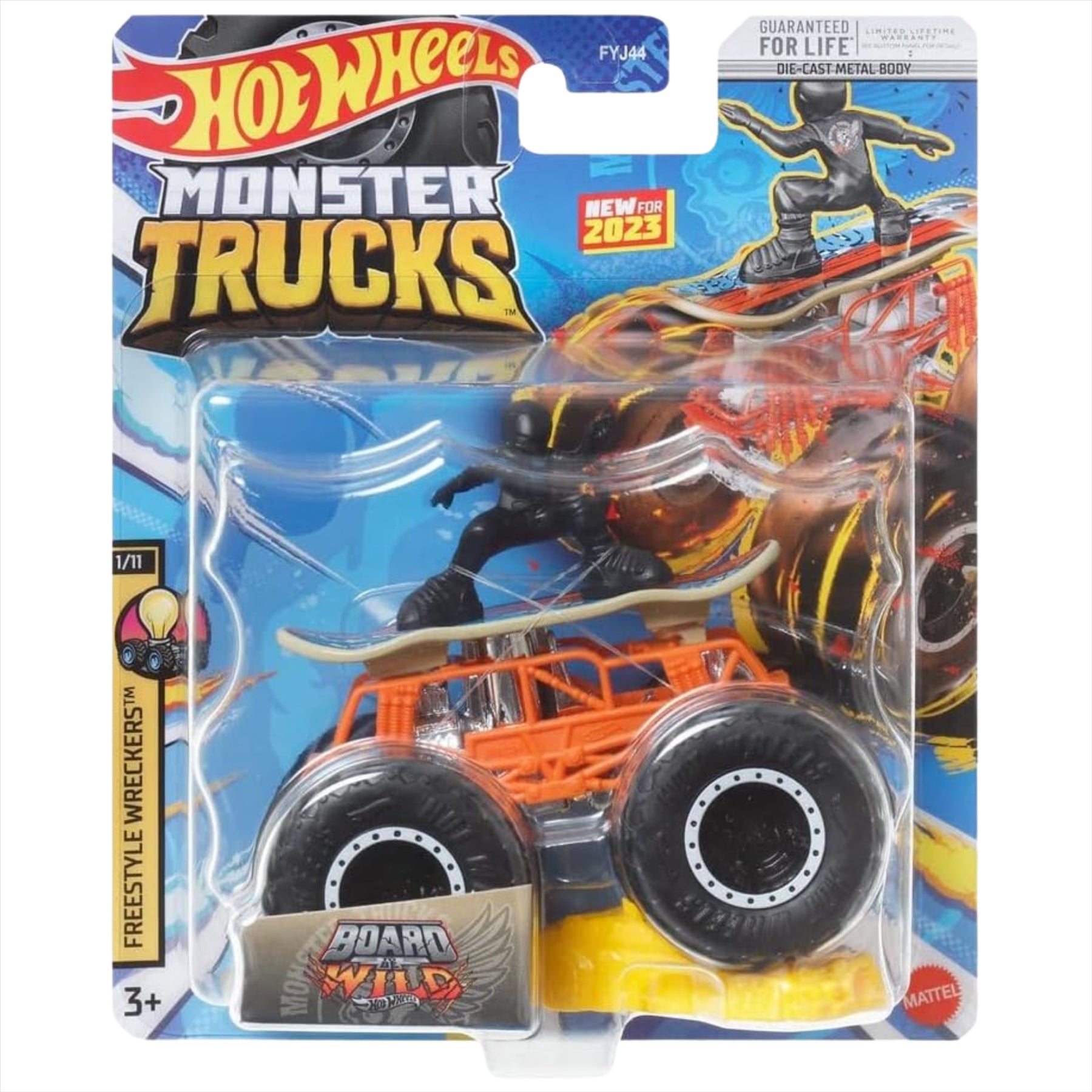 Hot Wheels Monster Trucks Board To Be Wild 1:64 Scale Diecast Model Car - Toptoys2u