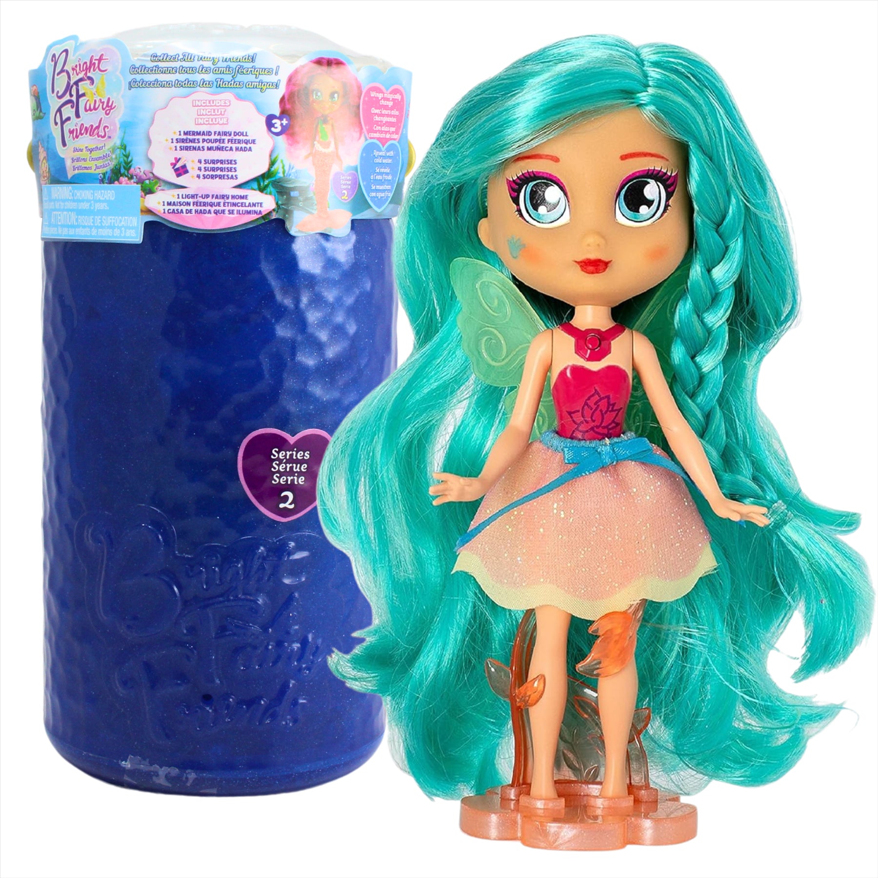 BFF Bright Fairy Friends Shine Together Mermaid and Fairy Doll Figure Blind Boxes - Pack of 4 - Toptoys2u