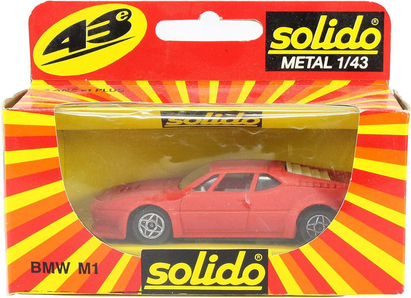 Solido Metal B.M.W. M1 Coupe Diecast Car Model - Red - Toptoys2u