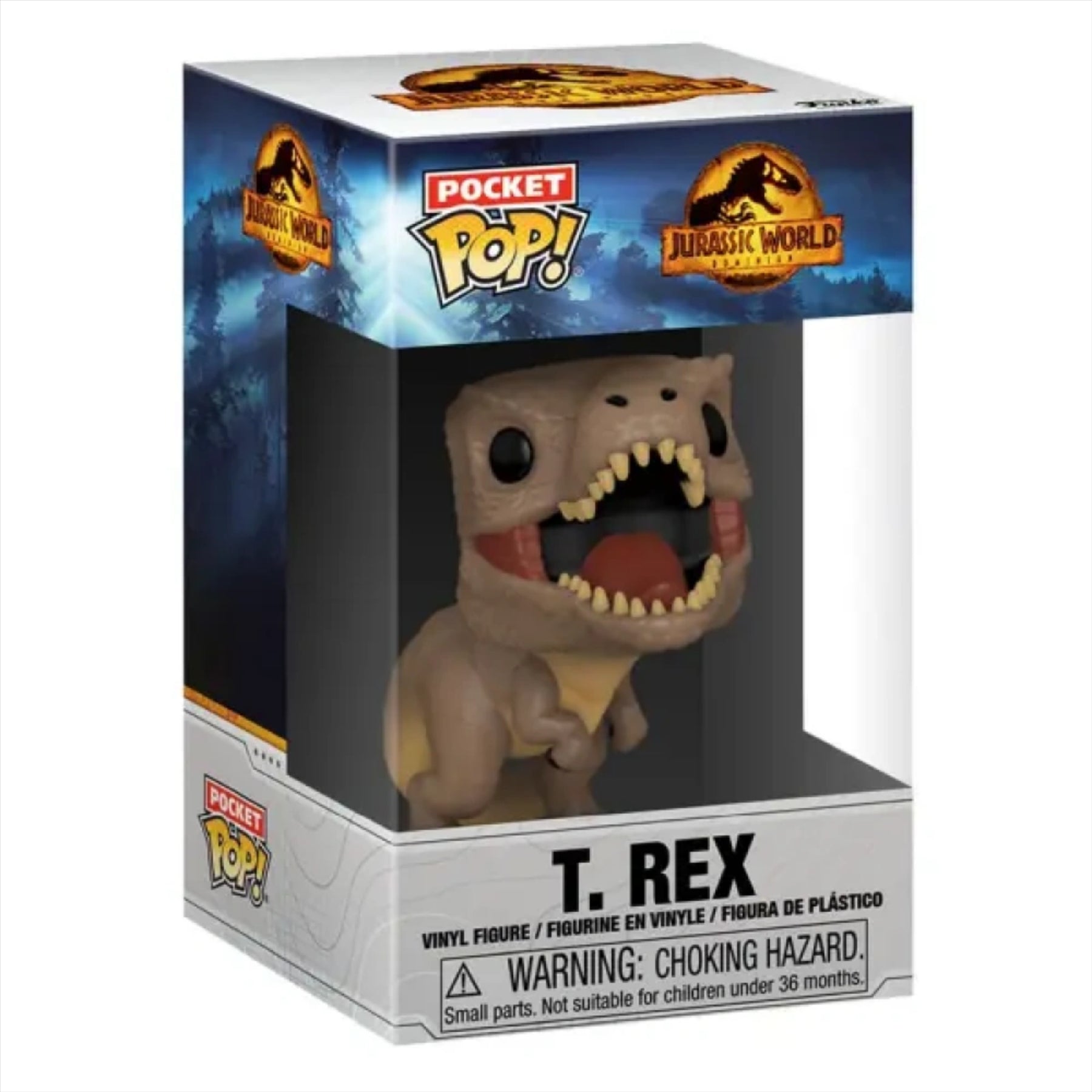 Funko Jurassic World T-Rex Pocket POP! Miniature Toy Figure and Children's T-Shirt (Large) - Toptoys2u