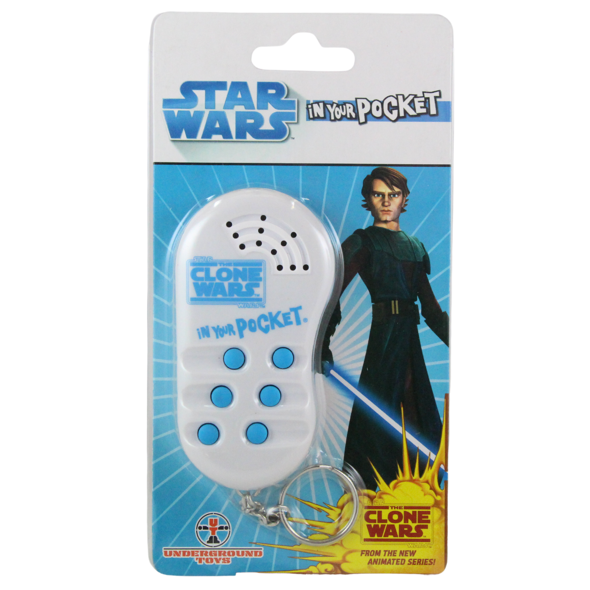 Star Wars Clone Wars In Your Pocket Voice Key Chain Phrases and Sounds - Toptoys2u