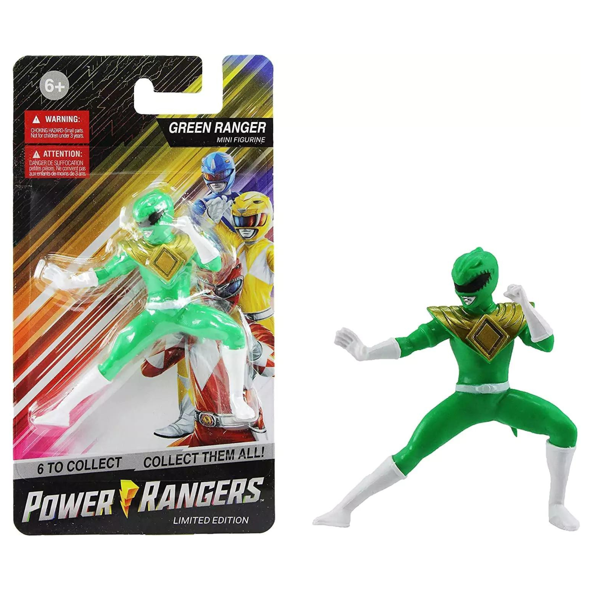 Limited Edition Power Rangers Set 1 - 2.5" 6.5cm Mini Figures - Green, Pink & Red Rangers Set of 3 - Toptoys2u