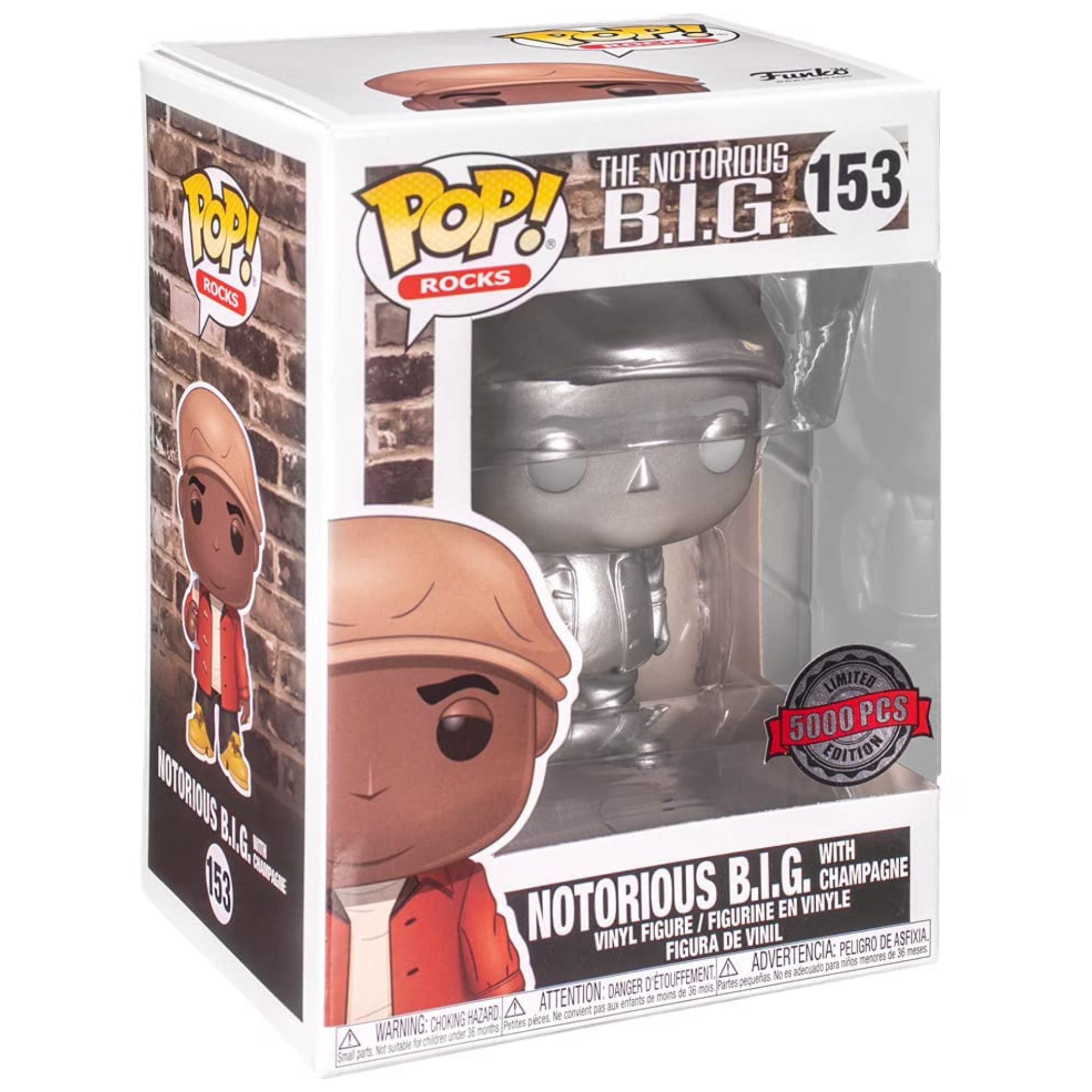 Funko POP! Rocks: The Notorious B.I.G. with Champagne (Platinum Limited Edition) No. 153 - Toptoys2u