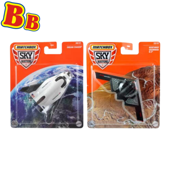 Matchbox Sky Busters Dream Chaser & B-2 Bomber - 2 Pack Bundle of Planes - Toptoys2u