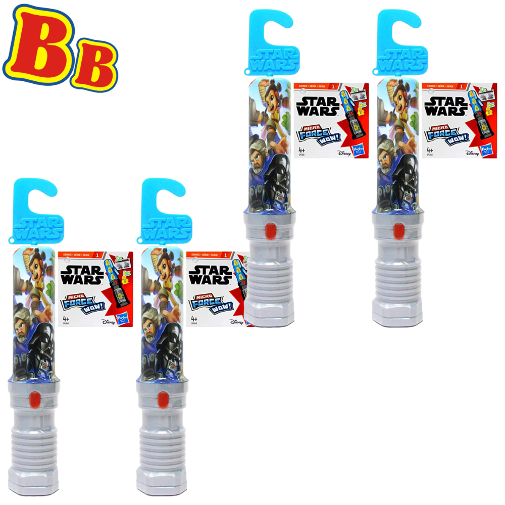 Star Wars Micro Force WOW Blind Bag Sabres Pack of 4-4x Characters & 1x Sticker Set Per Sabre - Series 1 - Toptoys2u
