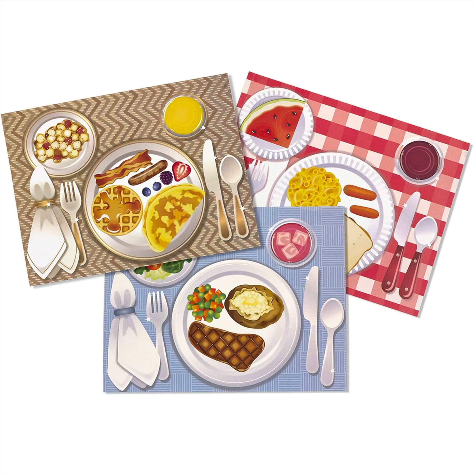 Melissa and Doug Children's Make-A-Meal Arts and Crafts Sticker Pad - 225 Stickers and 15 Place Settings - Toptoys2u