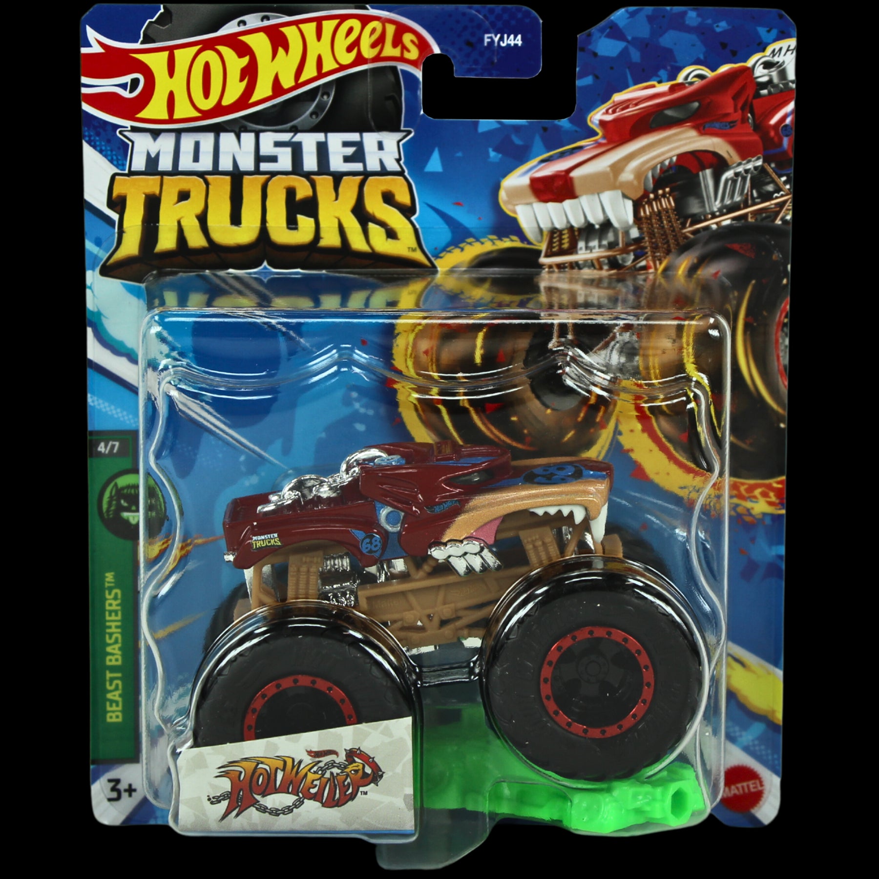 Hot Wheels Monster Trucks - 1:64 Scale Diecast - Town Hauler & Hotweiler - Twin Pack - Toptoys2u