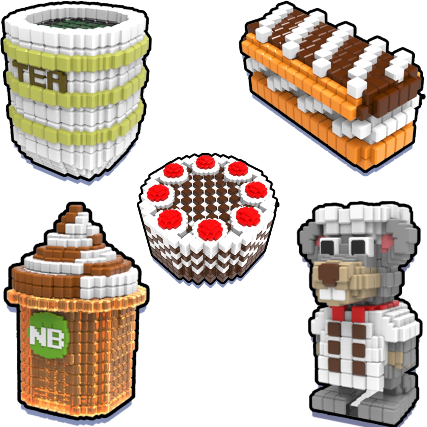 Nanobytes Byteworld Game Series 1 Collectible Figures Pack of 15 - Guaranteed No Duplicates - Toptoys2u