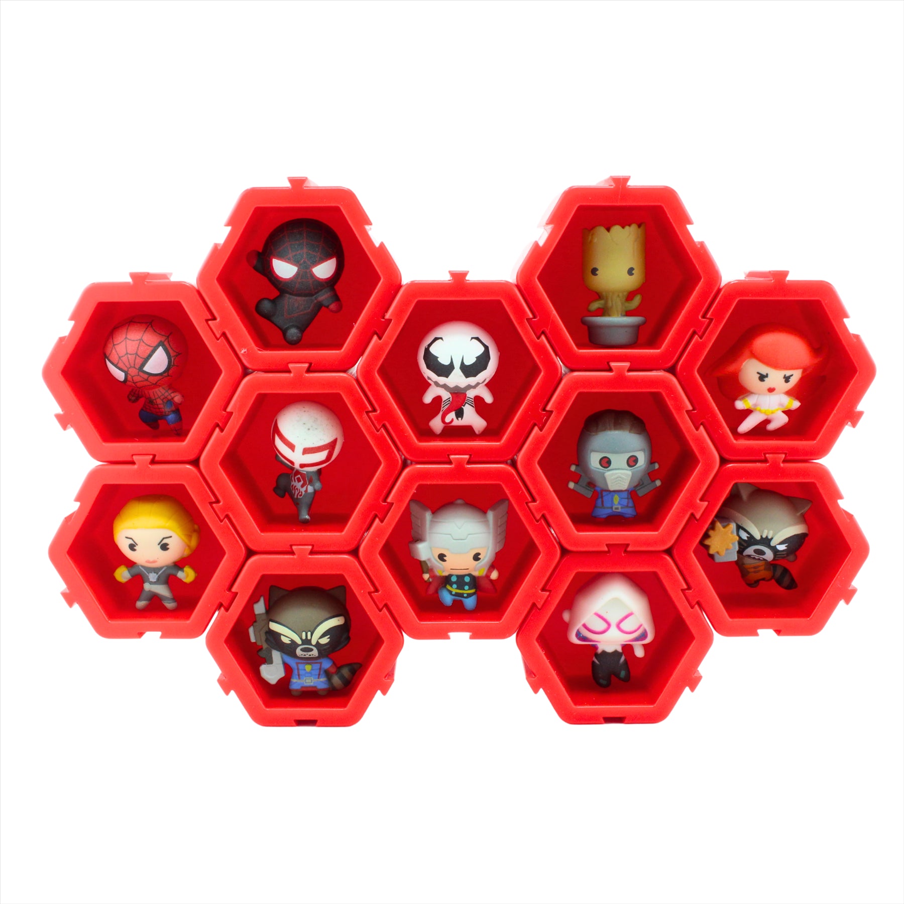 Nano Pods Marvel Collect and Connect 4.5cm Identified Miniature Toy Figures - Full Set of All 12 - Toptoys2u