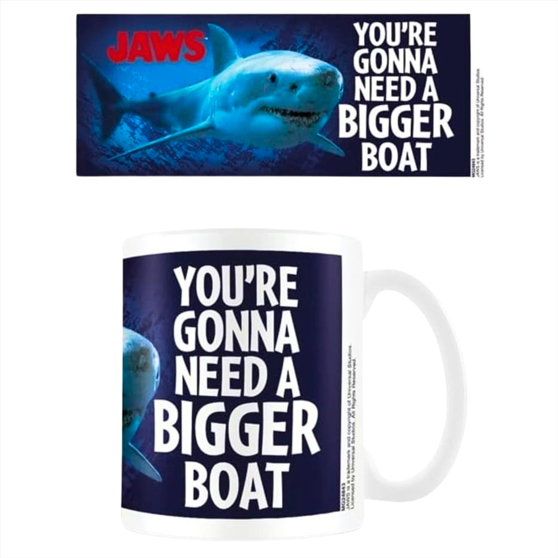 Jaws Movie Ceramic Coffee Mug 330ml  - You're Gonna Need a Bigger Boat - Toptoys2u