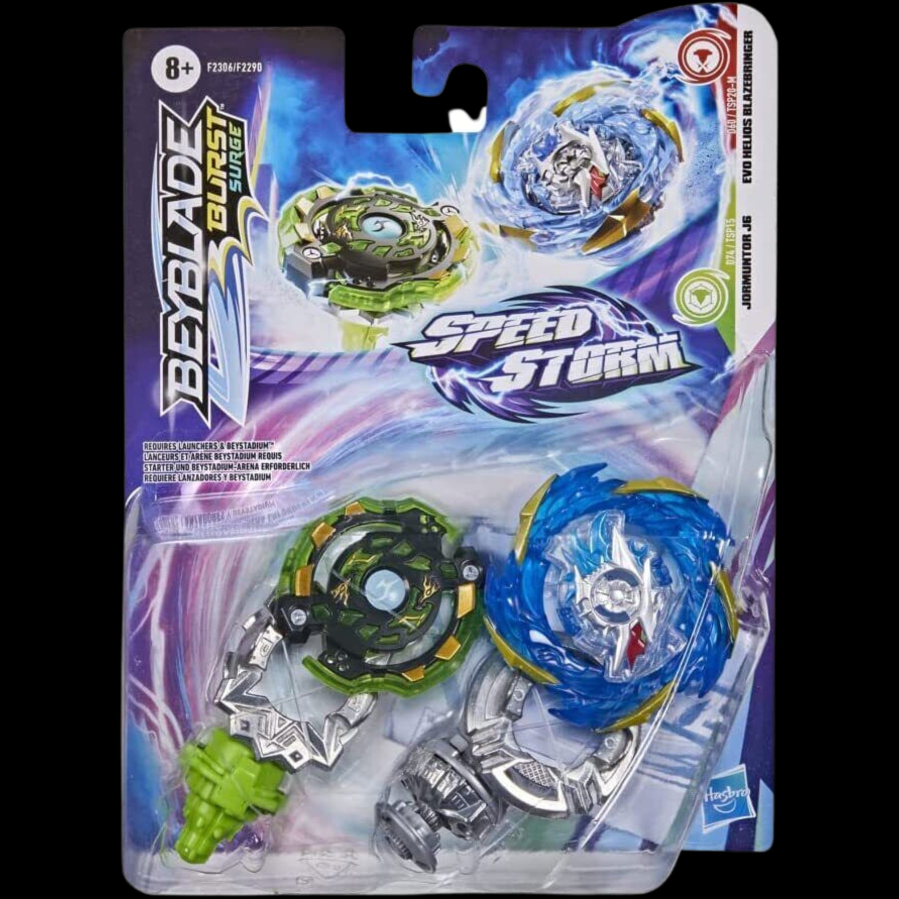 Beyblade Burst Speedstorm & Quad Drive - Evo Helios Blazebringer, Jormuntor J6, Stone Balderov B7, Roar Balkesh B7 - Twin Pack - Toptoys2u