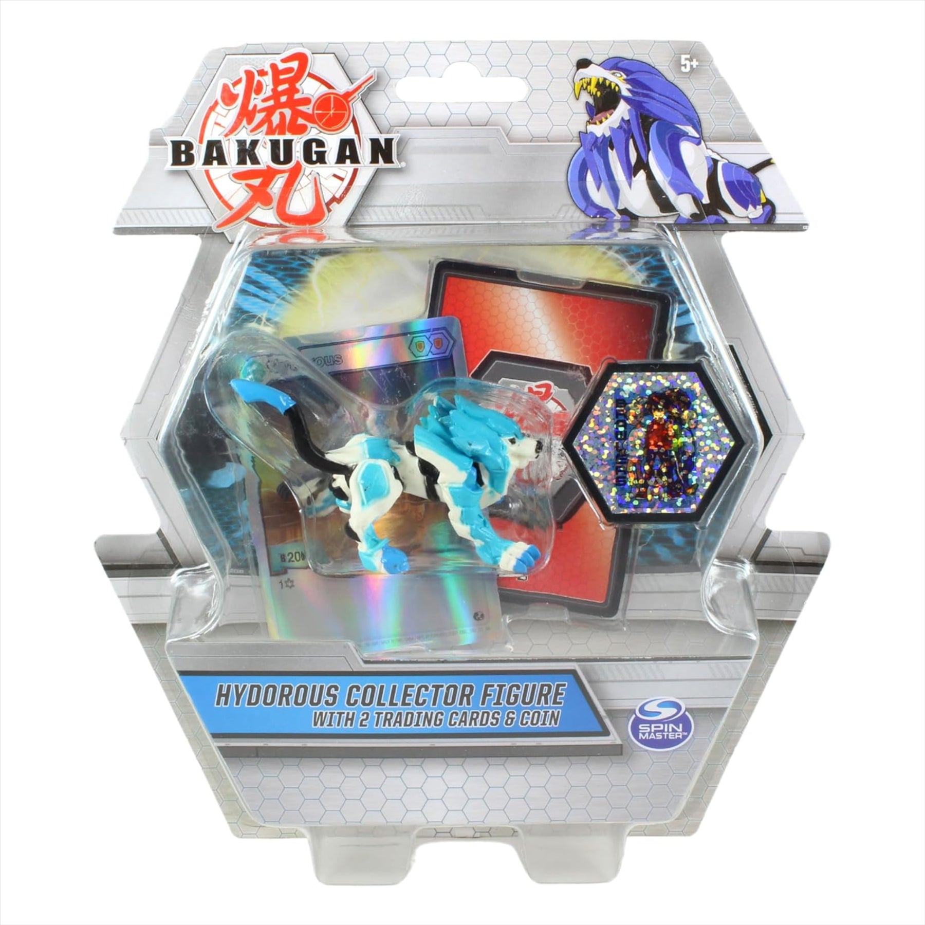 BAKUGAN - Hydorous Blue Collector Figure With 2 Trading Cards & Collectors Coin - Toptoys2u