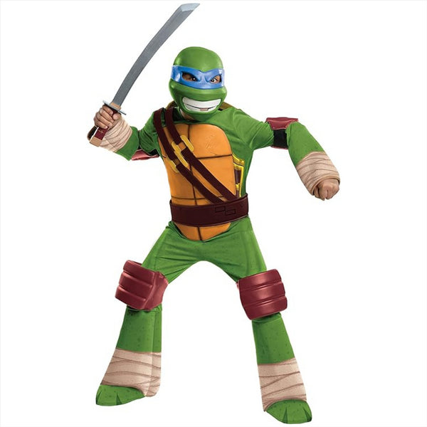 Rubies Teenage Mutant Ninja Turtles Deluxe Leonardo Costume - Medium Age 5-7 Years - Toptoys2u