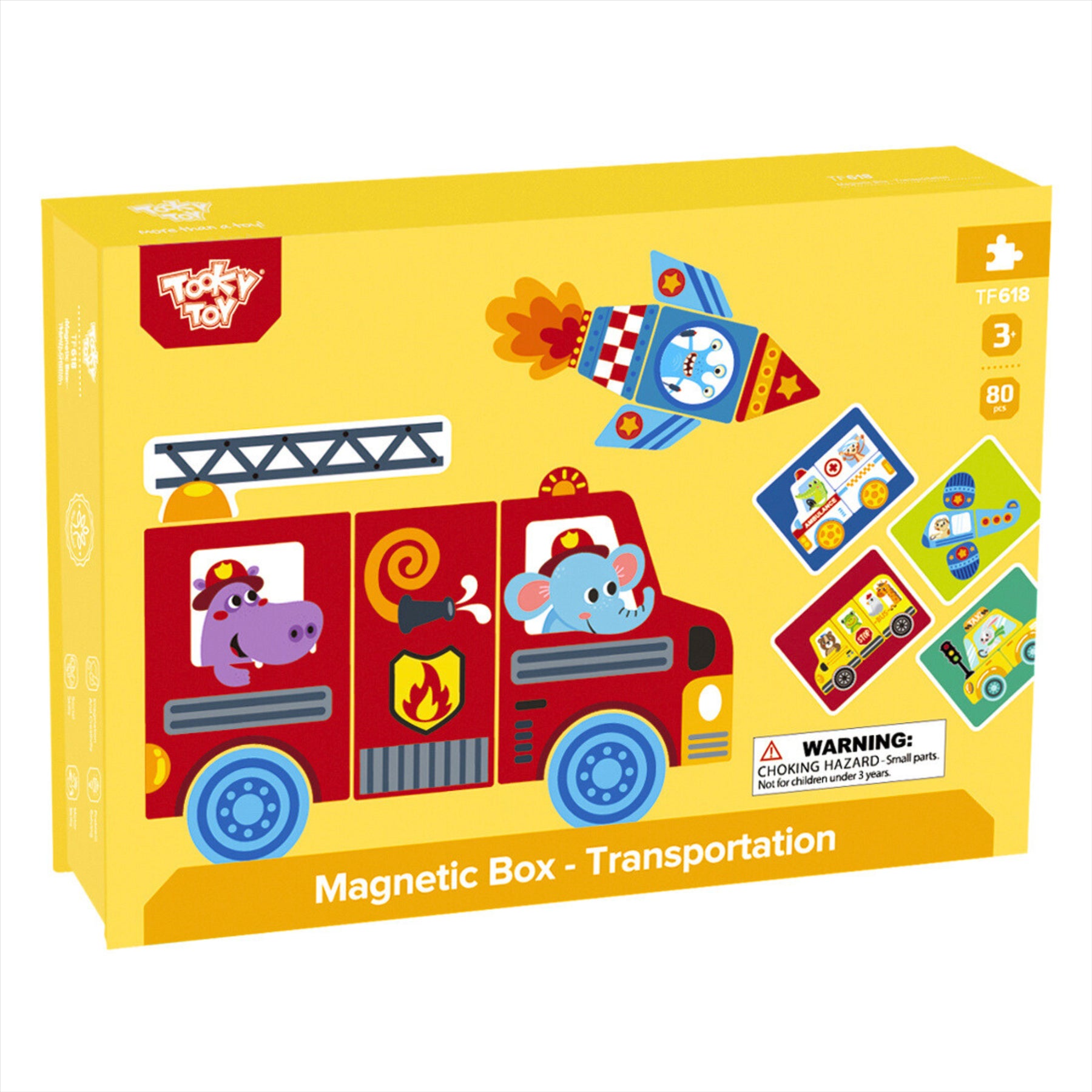 Tooky Toy Magnetic Transportation Creative Animal and Vehicle Playset - Toptoys2u