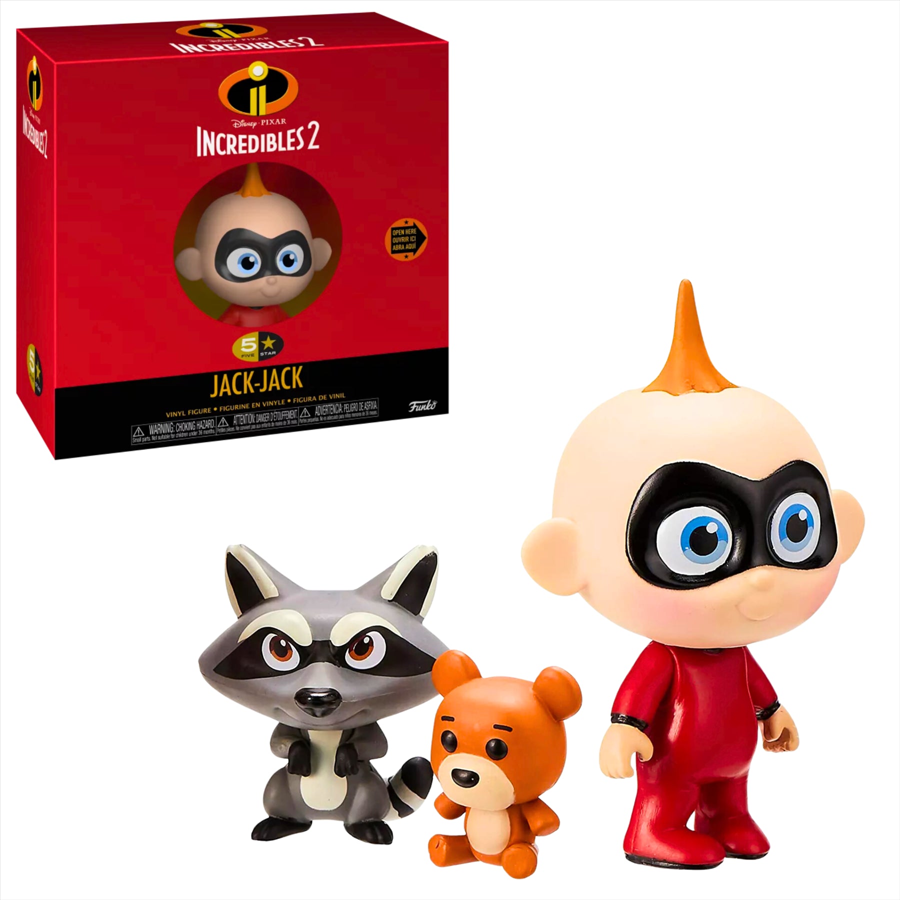 Funko 5 Star The Incredibles 2 Dash, Violet, and Jack-Jack 8cm Collectible Toy Figures and Accessories - Pack of 3 - Toptoys2u