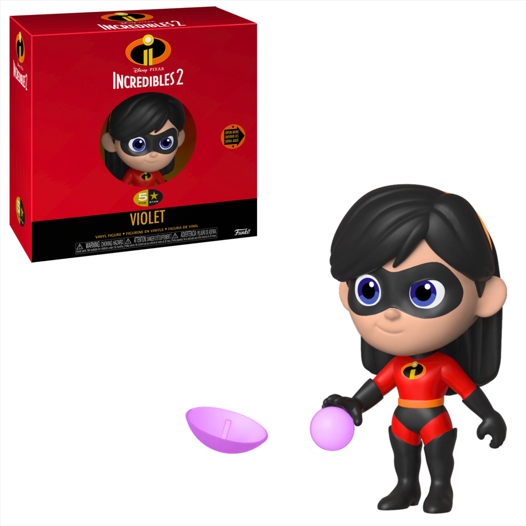 Funko 5 Star The Incredibles 2 Dash, Violet, and Jack-Jack 8cm Collectible Toy Figures and Accessories - Pack of 3 - Toptoys2u