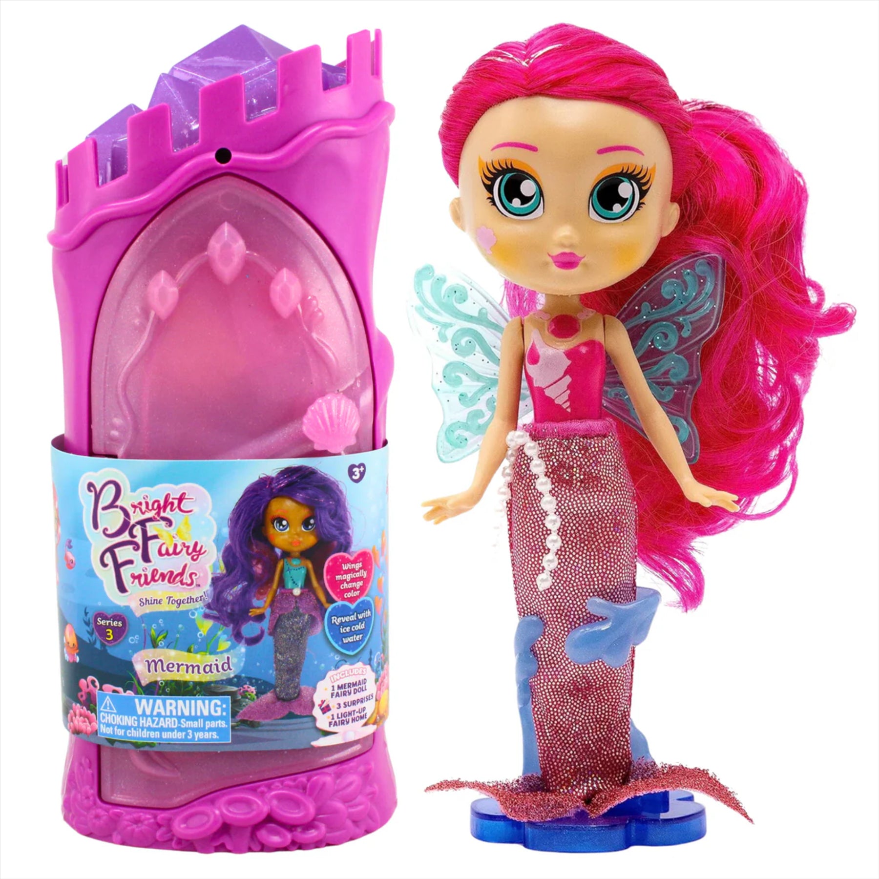 BFF Bright Fairy Friends Shine Together Mermaid and Fairy Doll Figure Blind Boxes - Pack of 3 - Toptoys2u