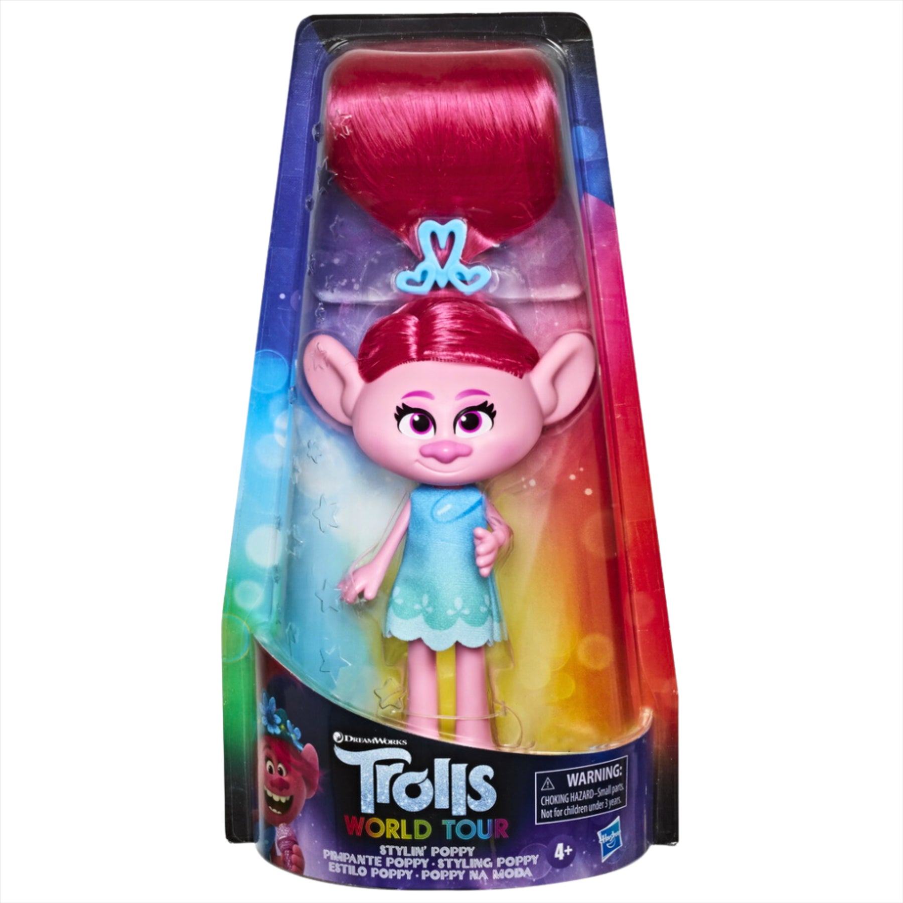 Trolls World Tour Stylin' Poppy 23cm Fashion Doll with Removable Dress and Hair Accessory - Toptoys2u