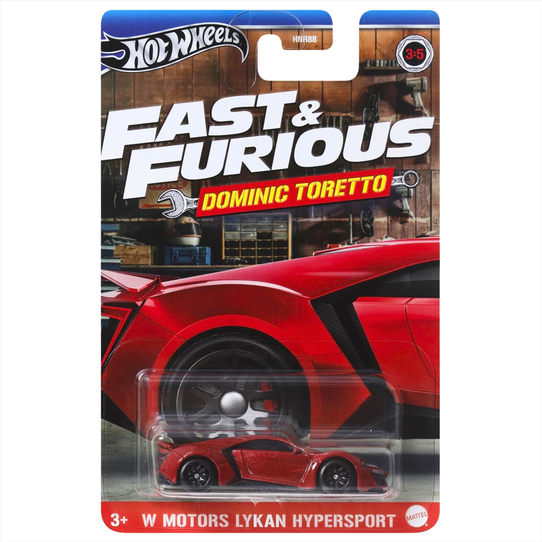 Hot Wheels Fast and Furious Dominic Toretto Collectible 1:64 Scale Diecast Model Cars - Mazda RX-7, Chevelle SS, Lykan Hypersport, Chevy Fleetline, and Dodge Charger - Pack of 5 - Toptoys2u