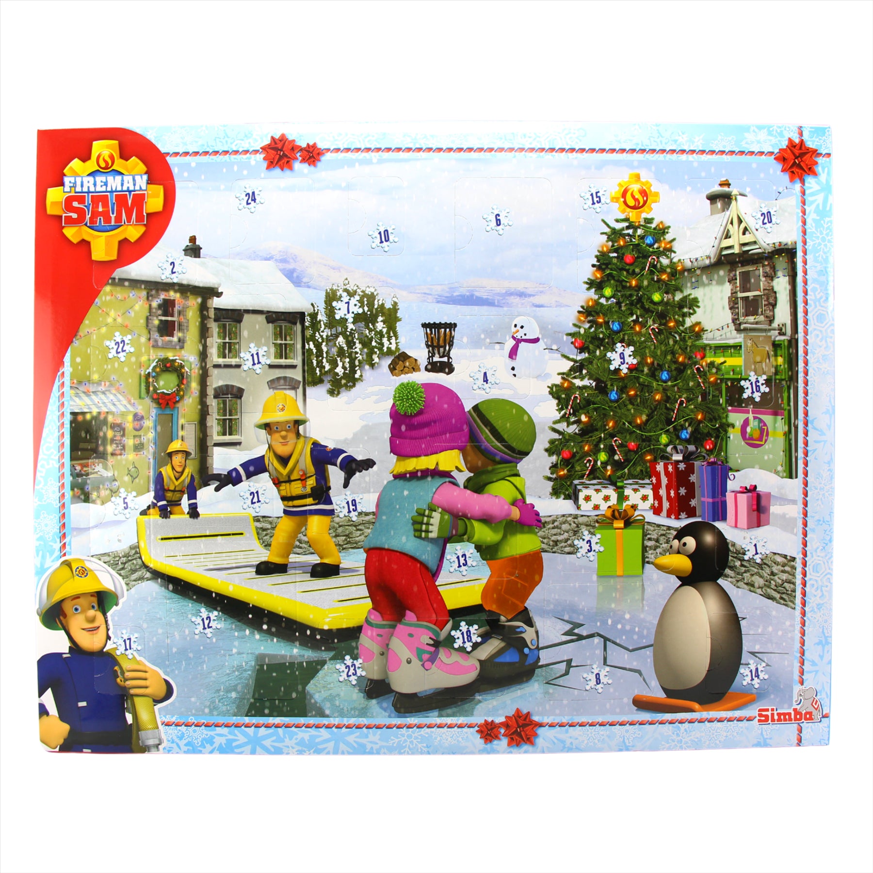 Simba 109251060 Fireman Sam Advent Calendar 2020, 24 Surprises, with Christmas Story, from 3 Years - Toptoys2u