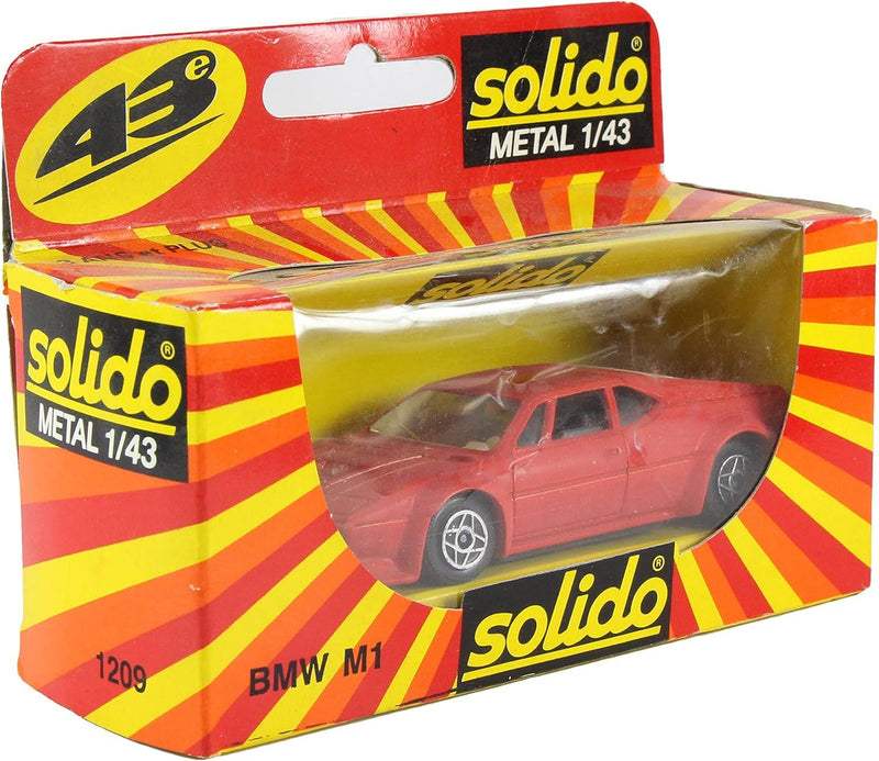 Solido Metal B.M.W. M1 Coupe Diecast Car Model - Red - Toptoys2u