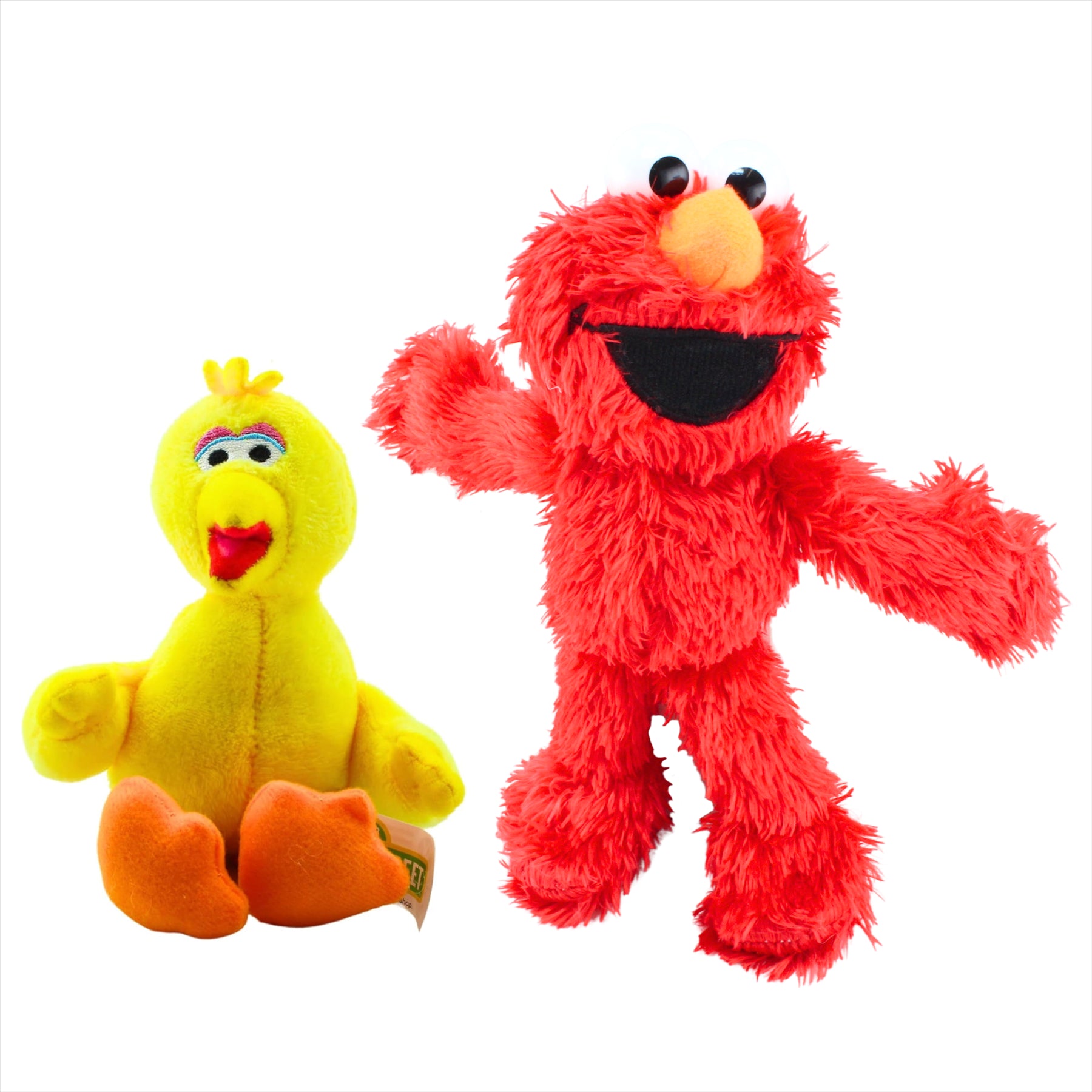 Sesame Street Super Soft Elmo 21cm and Big Bird 18cm Gift Quality Plush Toy Bundle - Toptoys2u