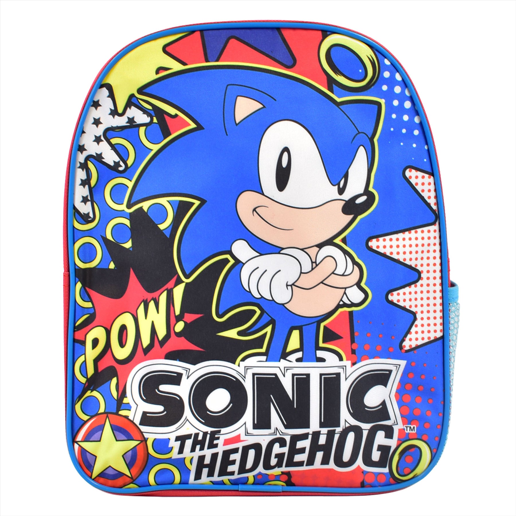 Sonic the Hedgehog Junior Backpack - Kids Character School Bag with Mesh Side Pocket - Toptoys2u