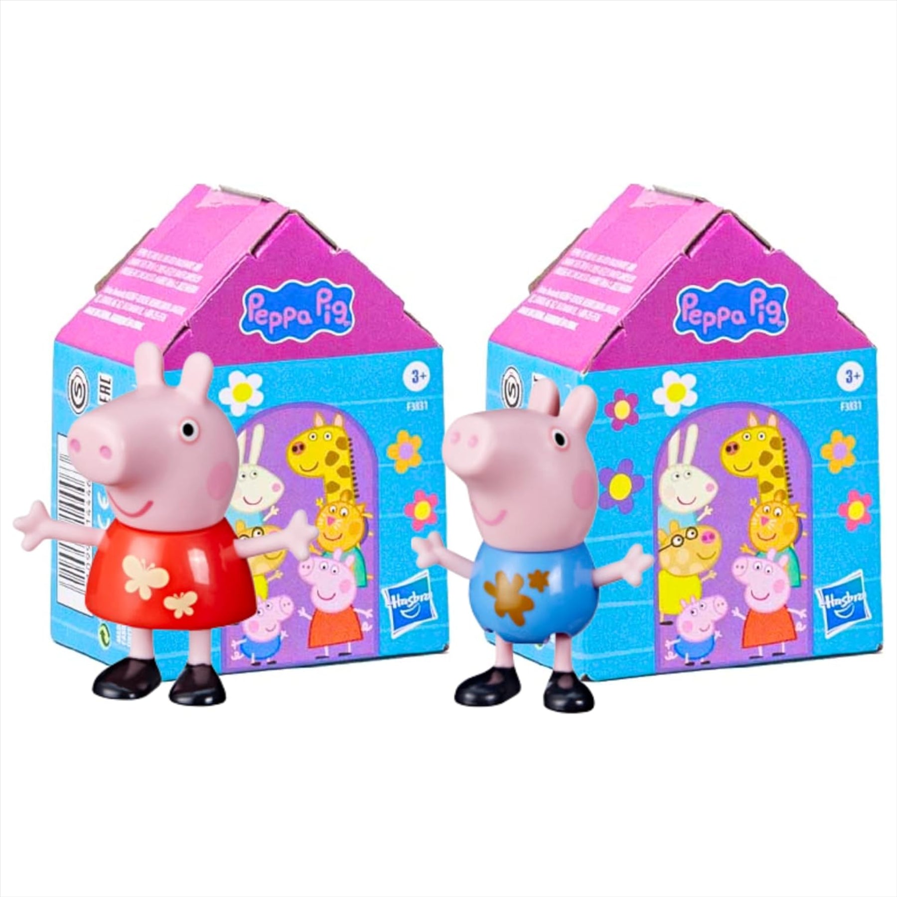 Peppa Pig - 3" 8cm Articulated Blind Box Figure Sets Identified - Peppa Pig & George Pig - Toptoys2u