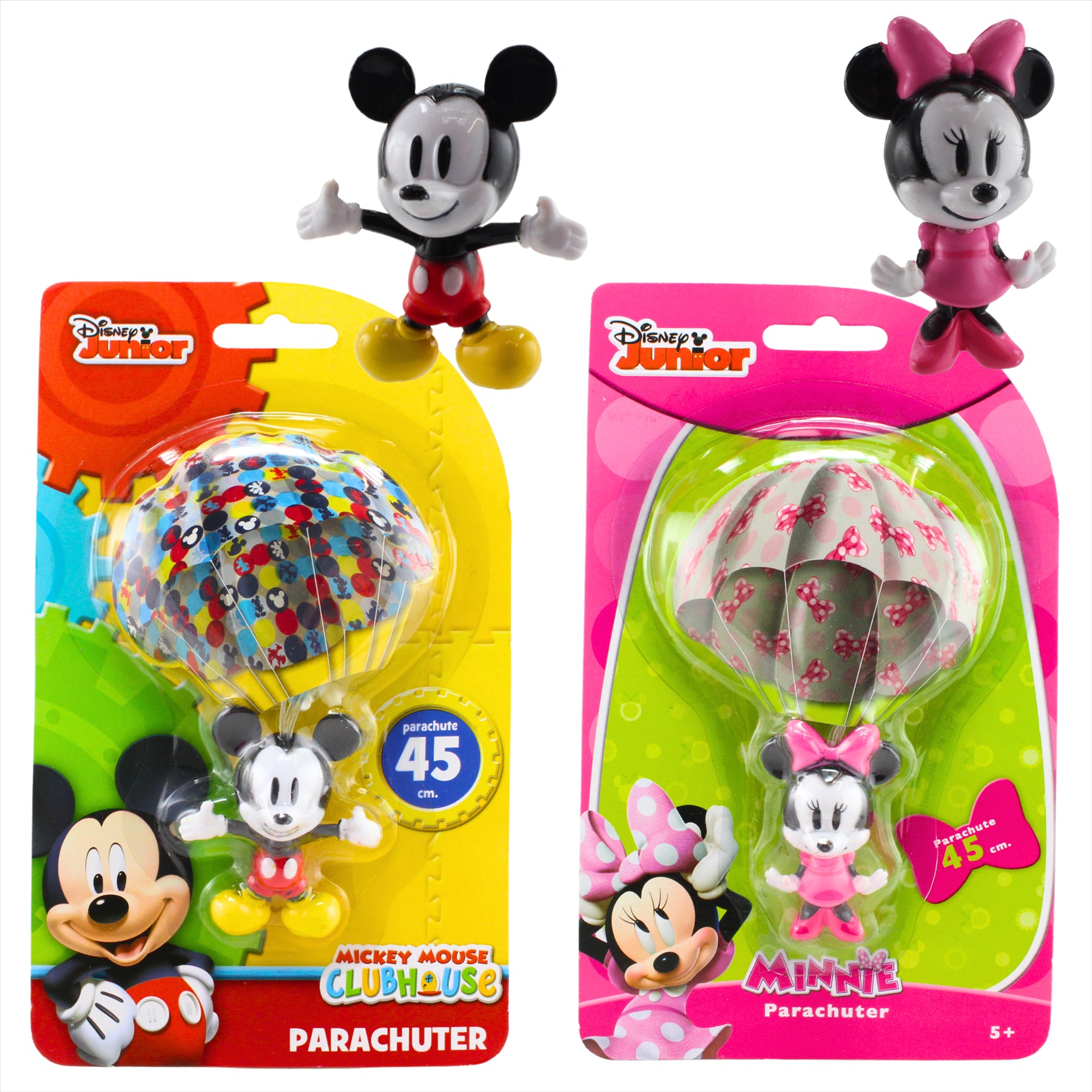 Disney Mickey and Minnie Mouse Toy Miniature Figure Parachuters - Twin Pack - Toptoys2u