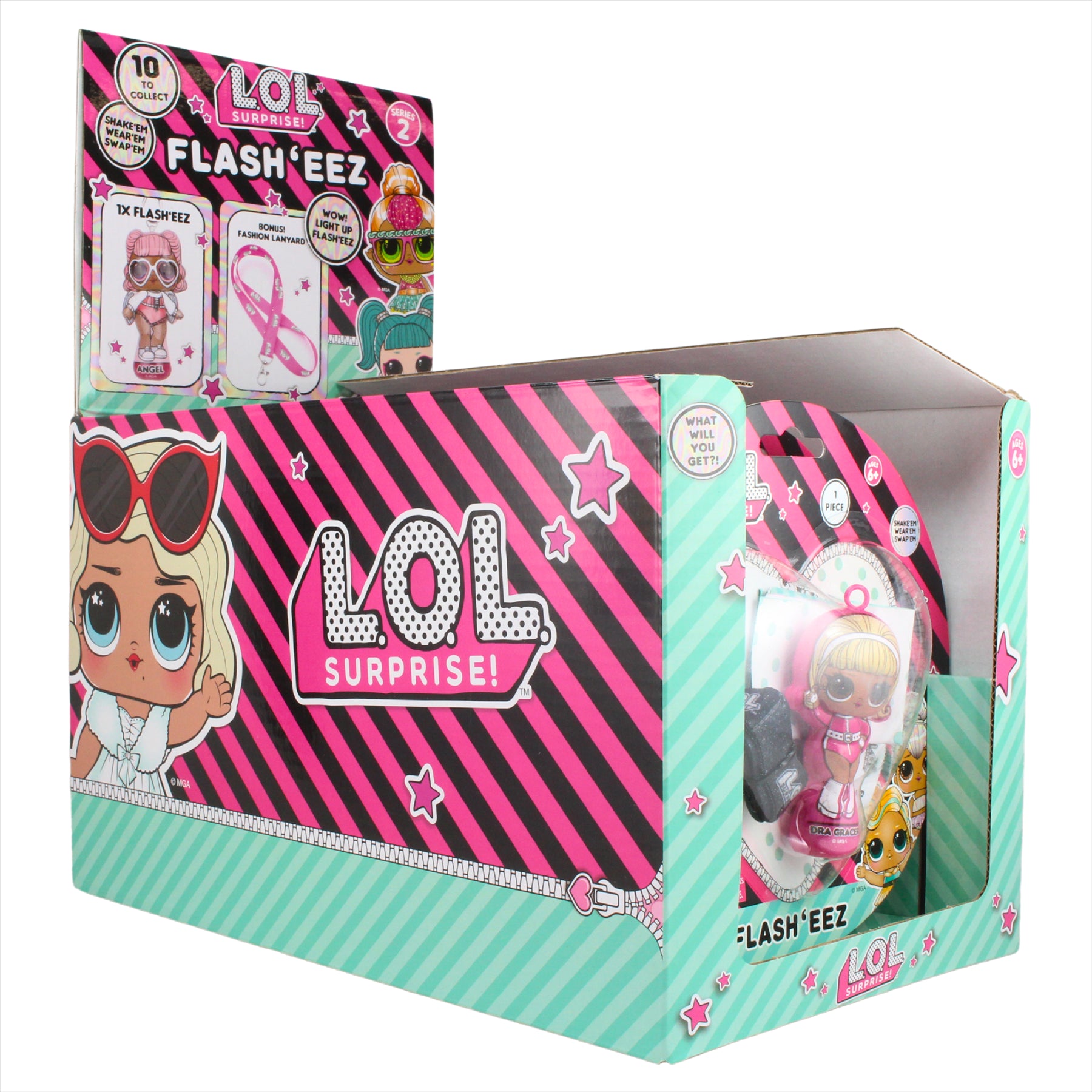 LOL Surprise! Flash'Eez Collectible Mini Snuggle Babe and Kitty Queen Light-Up Toy Figures with Lanyard Accessory - Twin Pack - Toptoys2u