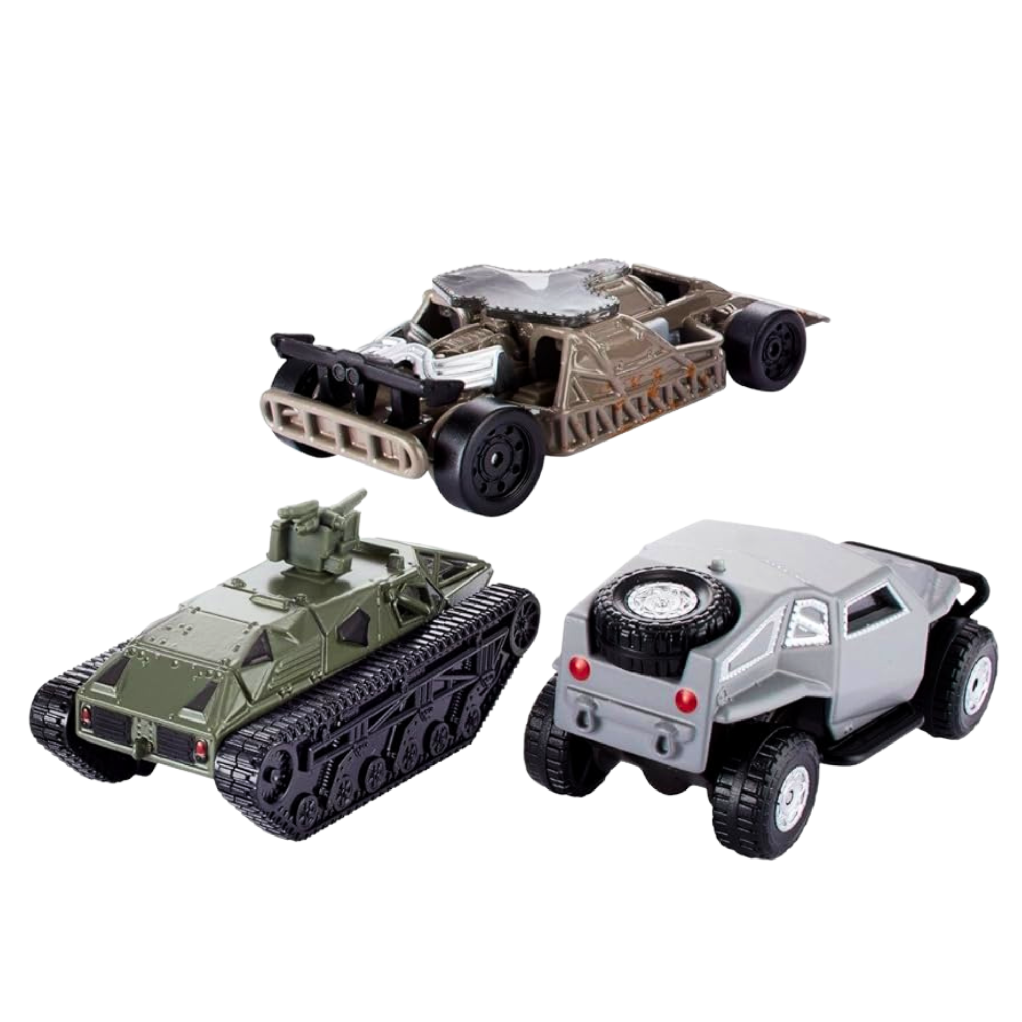 Fast and Furious Movie Custom Mission Pack Diecast 8cm Collectible Toy Model Vehicles - Ripsaw, Custom Downhill Buggy, & Flip Car - Pack of 3 - Toptoys2u