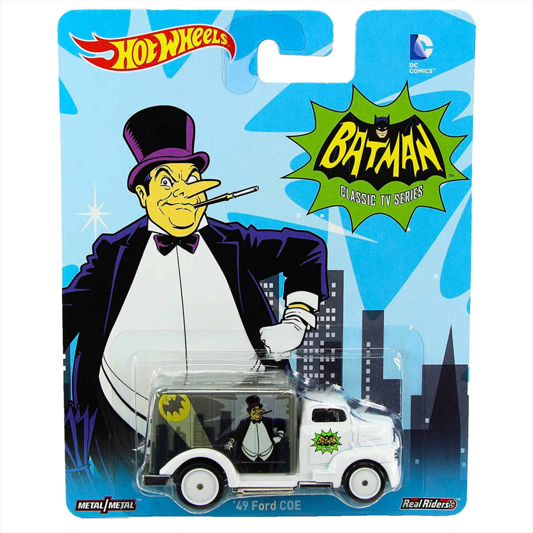 Batman Hot Wheels Penguin Ford COE Diecast Model Car with 18cm Plush and Batmobile Play Tent - 3-Piece Bundle - Toptoys2u