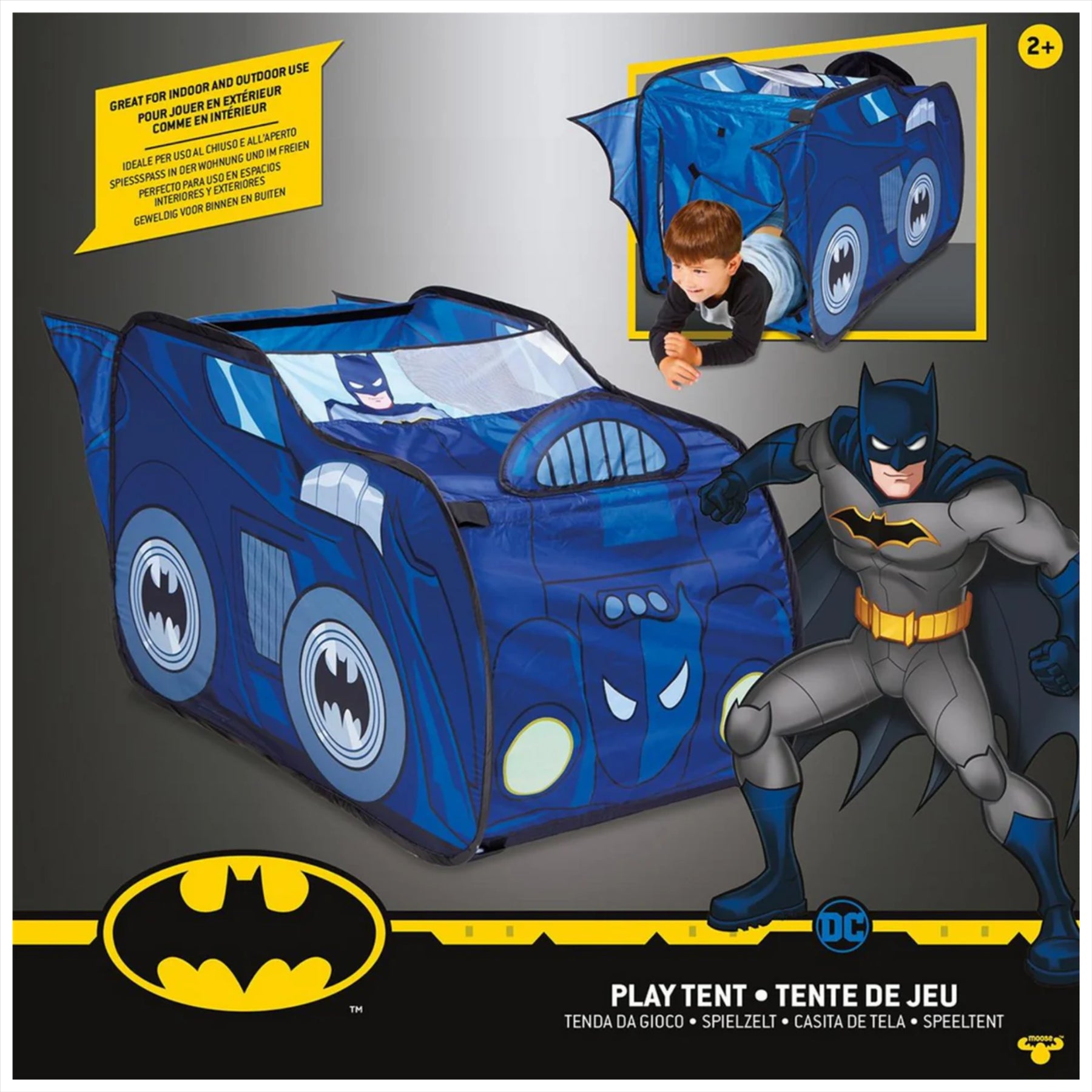 Batman Hot Wheels Riddler Chevelle Delivery Diecast Model Car with 18cm Plush and Batmobile Play Tent - 3-Piece Bundle - Toptoys2u