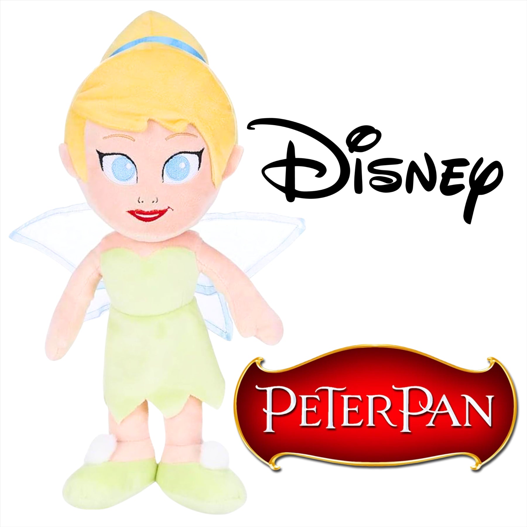 Disney Peter Pan Tinkerbell Super Soft Plush Toy Figure 34cm - Toptoys2u