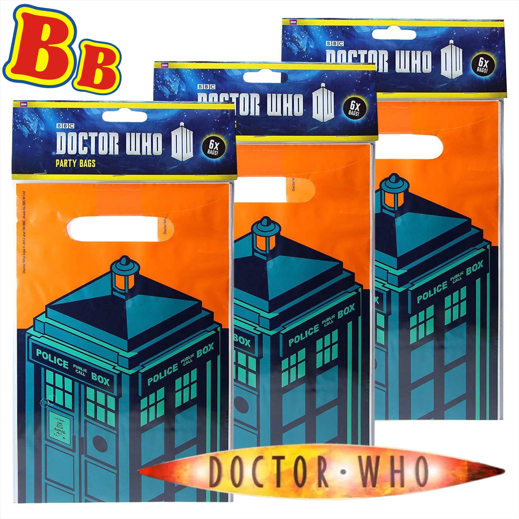 Official Doctor Who Partyware Pack of 3 Lootbags - Toptoys2u