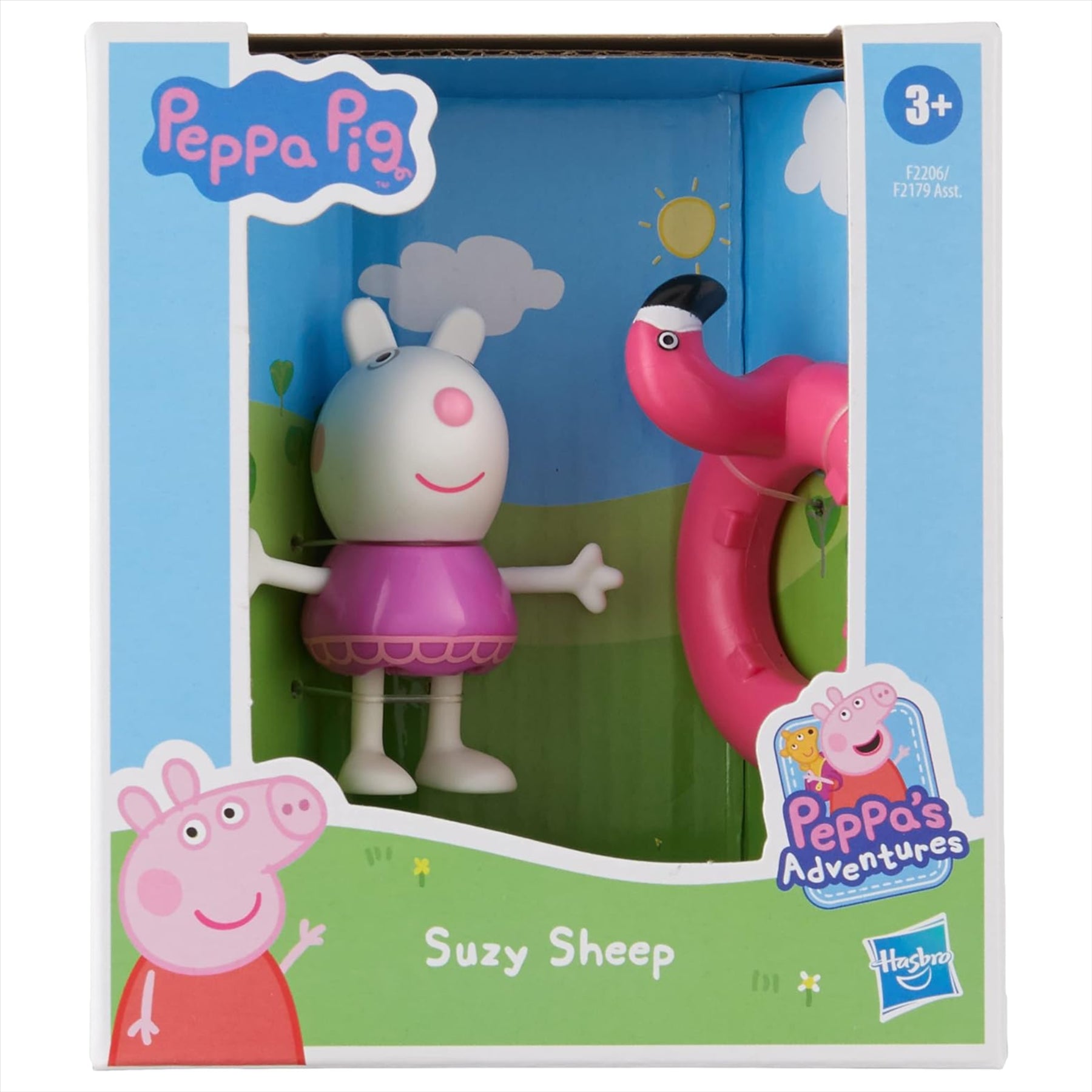 Peppa Pig - Peppa's Adventures Suzy Sheep Figure With Flamingo Float Toy - Toptoys2u
