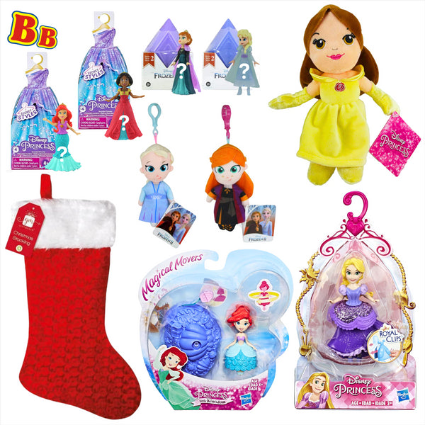 Disney Princess Christmas Stocking Toy Bundle - 9 Pack - Toptoys2u