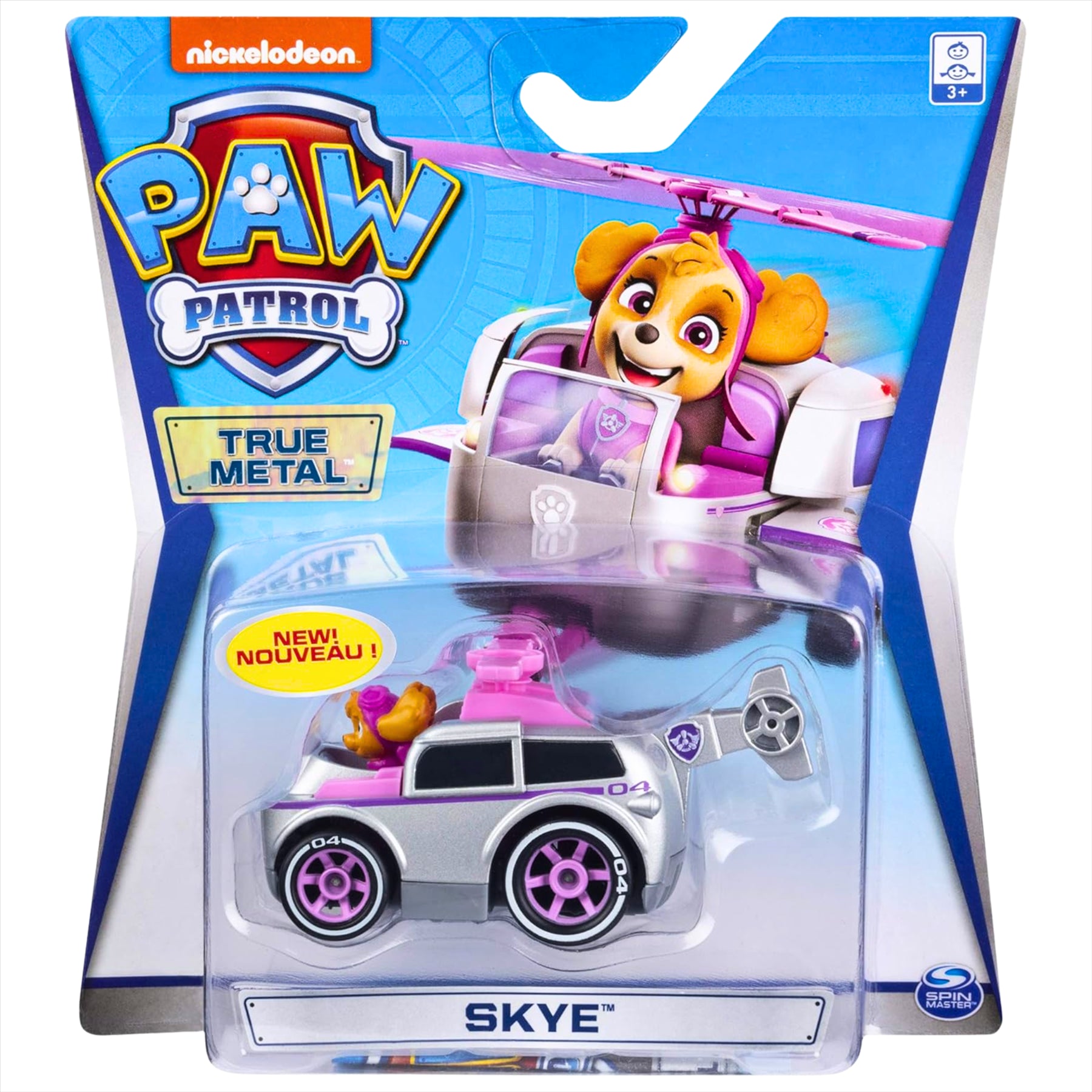 Paw Patrol Let's Match Puzzle Pack, Waterproof 2-in-1 Memo Shuffle Card Game, Large Chase Head Cushion, and Diecast Skye Model Vehicle - 4-Piece Bundle - Toptoys2u