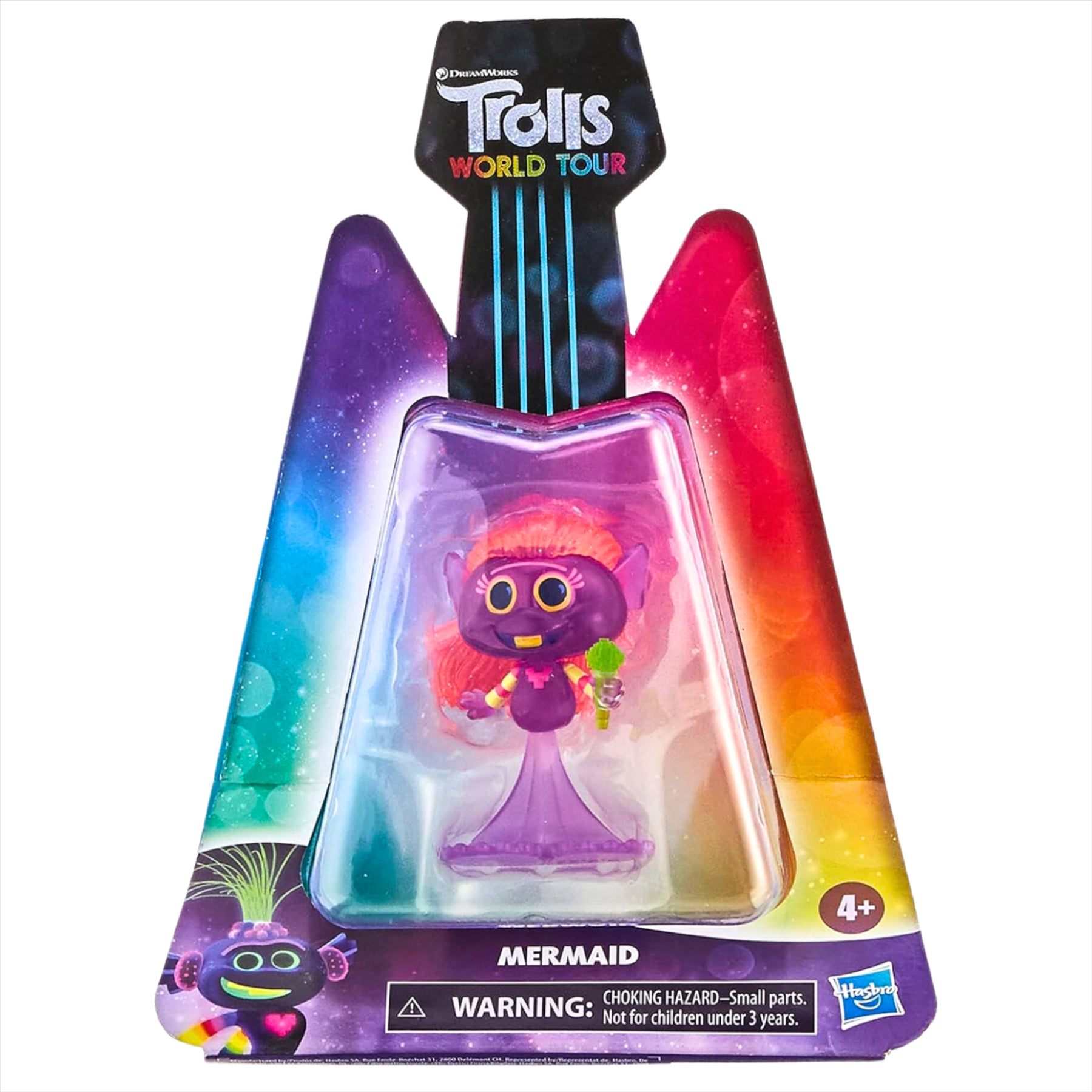 Trolls World Tour Mermaid 6cm Miniature Toy Figure with Musical Instrument Accessory - Toptoys2u