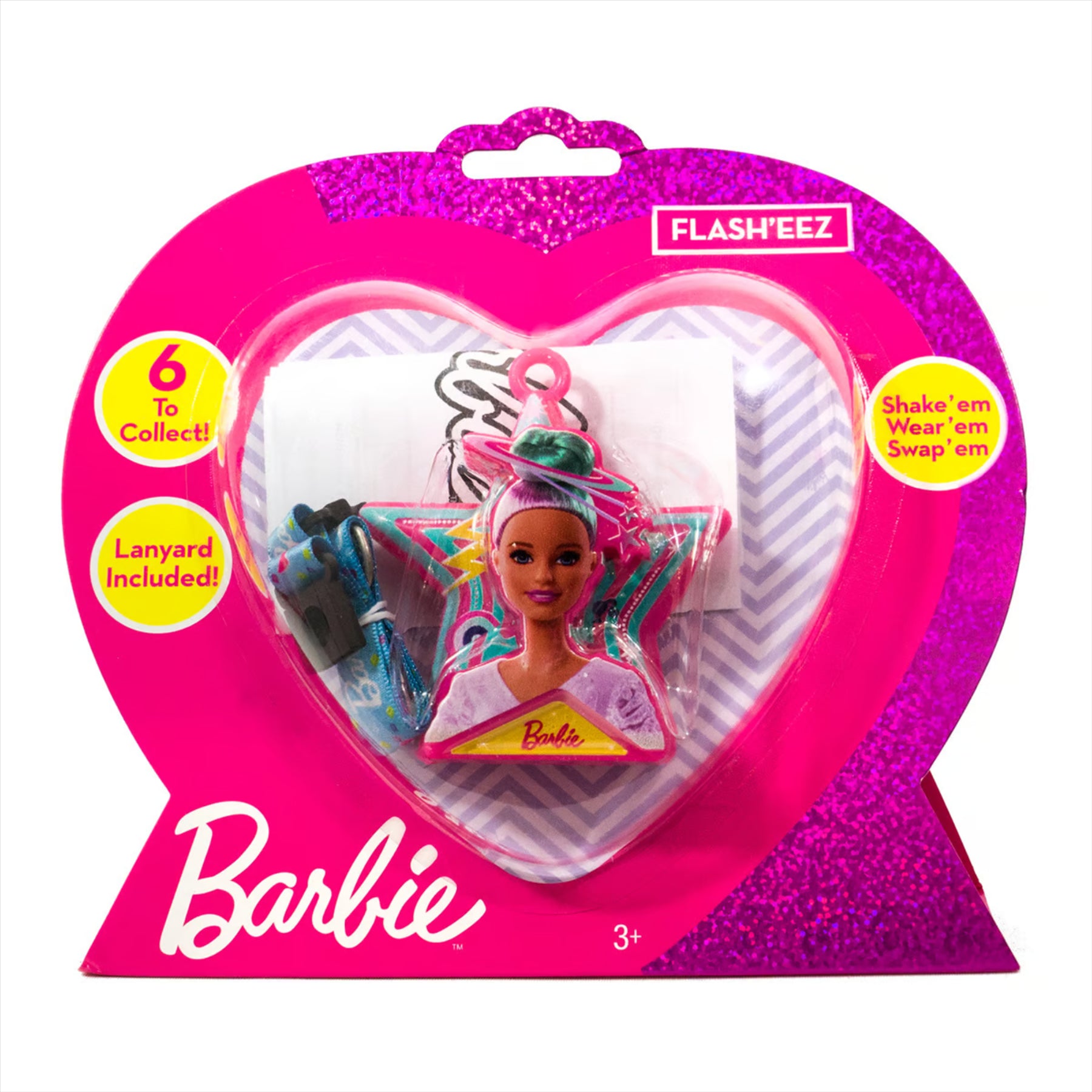 Barbie Flash'Eez Light-Up Character Toy Accessory with Lanyard - Pack of 3 - Toptoys2u