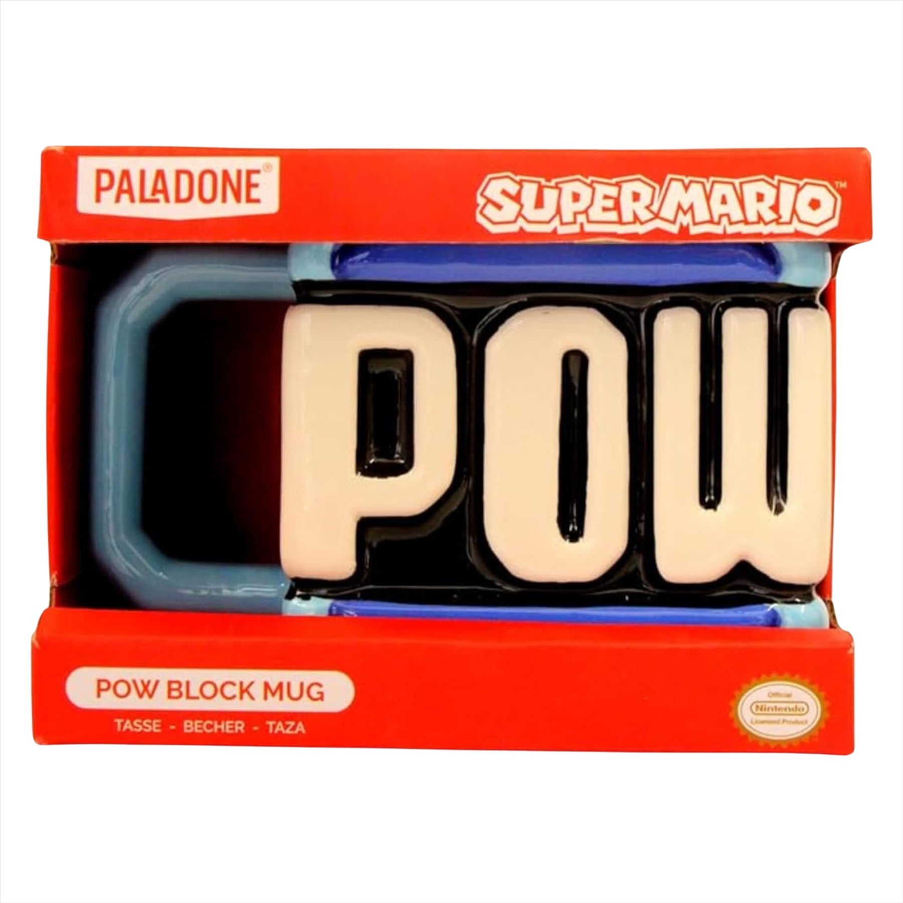 Mario Gift Set Twin Pack - Toad pencil case & 450ml Pow Block Ceramic Mug - Toptoys2u