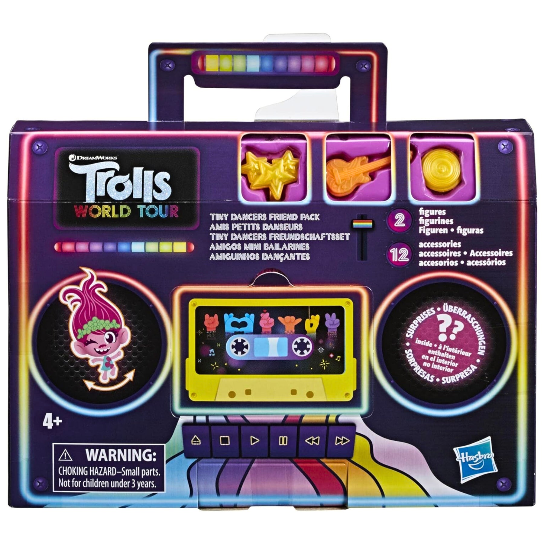 Trolls World Tour Tiny Dancers Friend Pack Blind Box with 2 Tiny Dancers Miniature Toy Figures and 12 Accessories