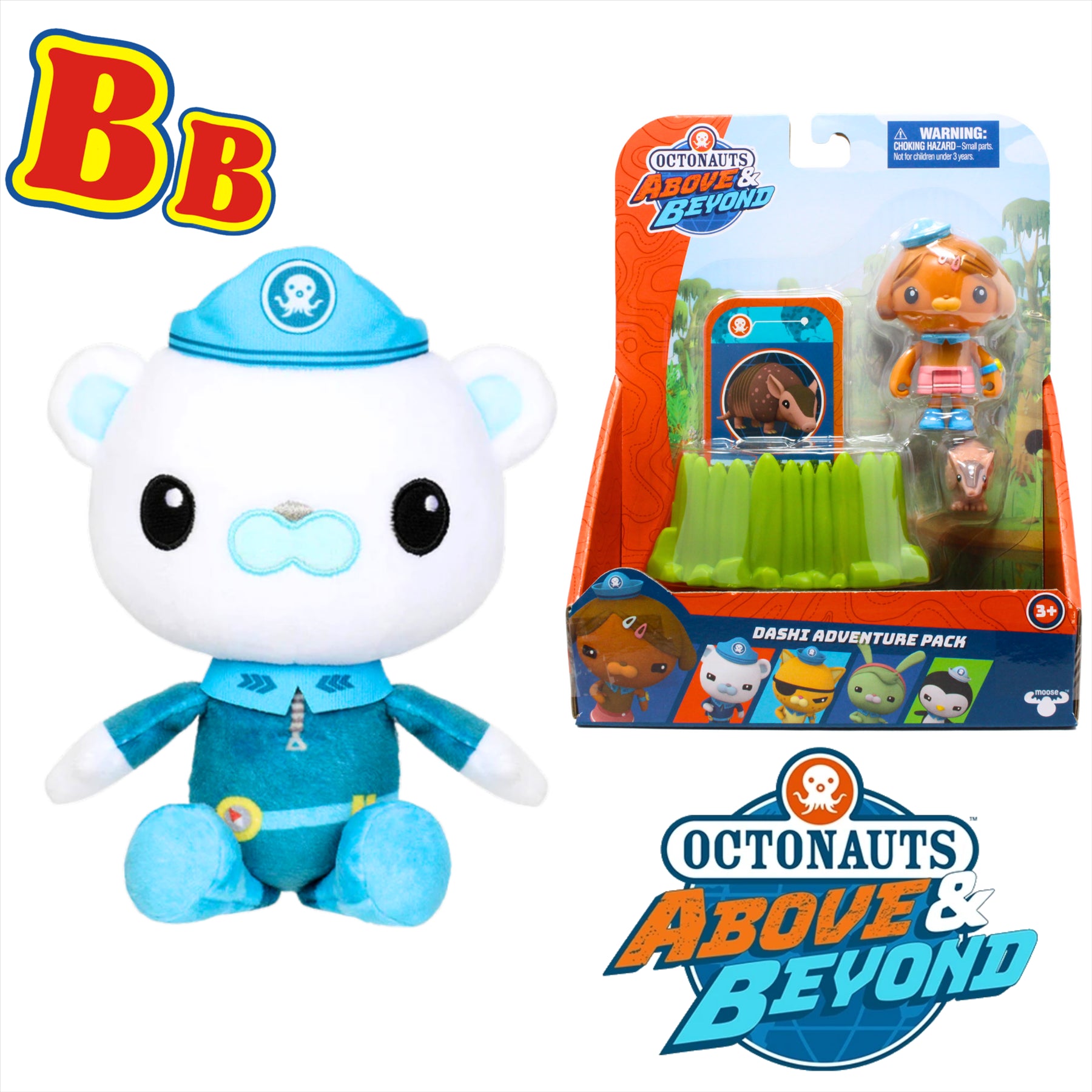 Octonauts Above and Beyond Captain Barnacles 20cm Plush and Dashi Adventure Pack Action Figure Playset - Toptoys2u