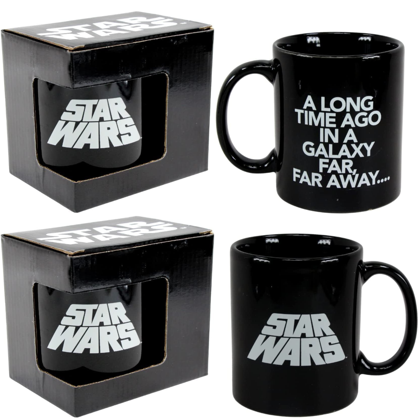 Star Wars Great Value Gift Bundle - 2x Millenium Falcon T-shirt & 2x 350ml Mugs - 4pk - Toptoys2u