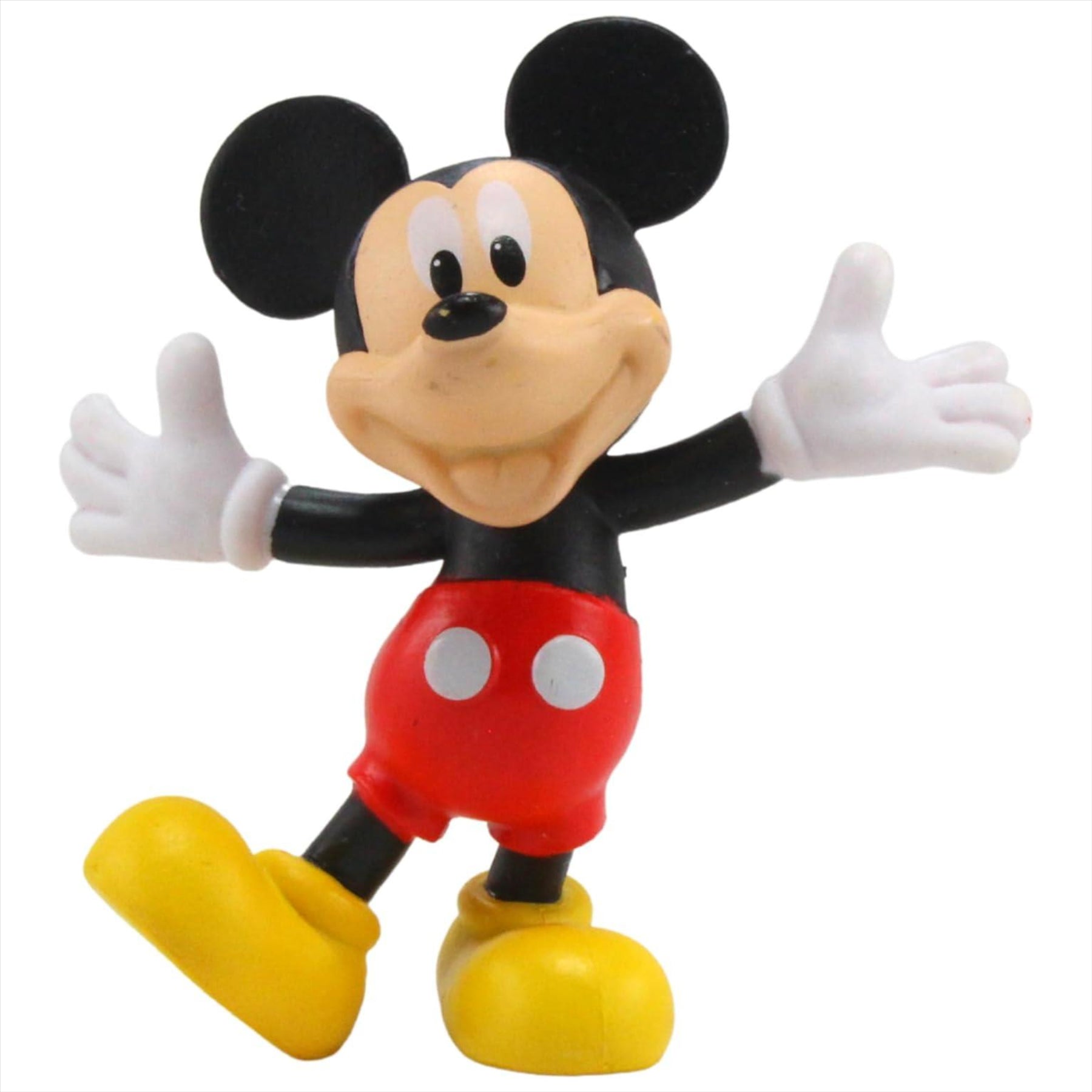 Mickey and Friends 5 Pack 2.5" 6cm Figures - Highly Detailed Collectible Miniature Figures Perfect as Cake Toppers - Minnie, Mickey 2 Poses, Pluto, Donald - Toptoys2u