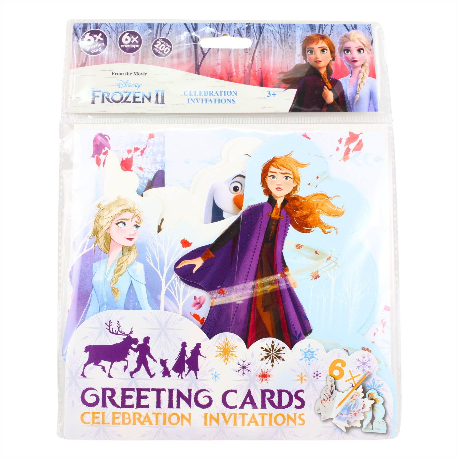 Disney Frozen Partyware Illustrated Cards Set - Invitation Cards Pack of 12 - Toptoys2u