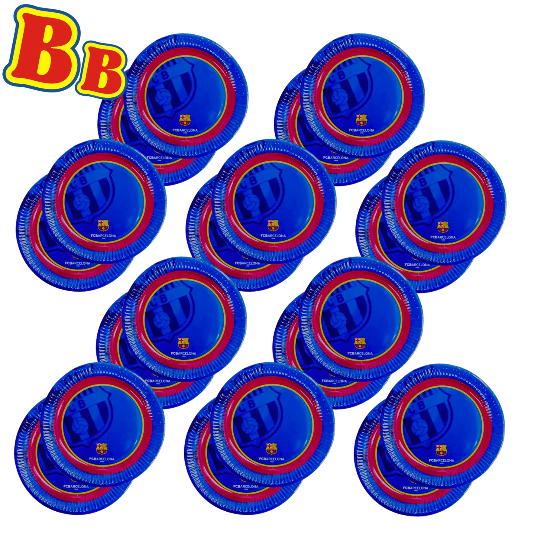 FC Barcelona Official Glossy Party Plates (20cm Pack of 20) - Toptoys2u