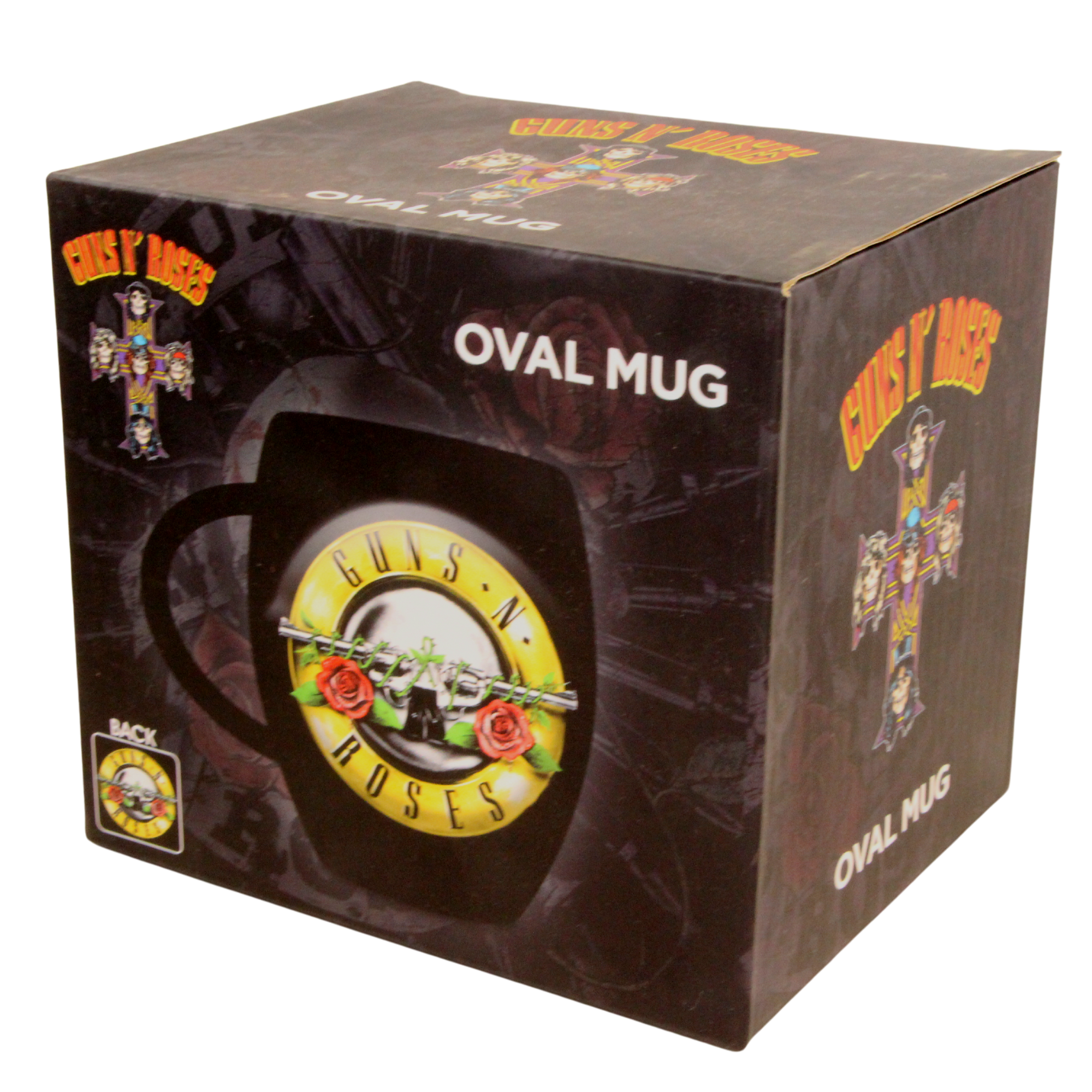 Guns N Roses Large Black Oval Coffee Mug With Box 450ml - Toptoys2u