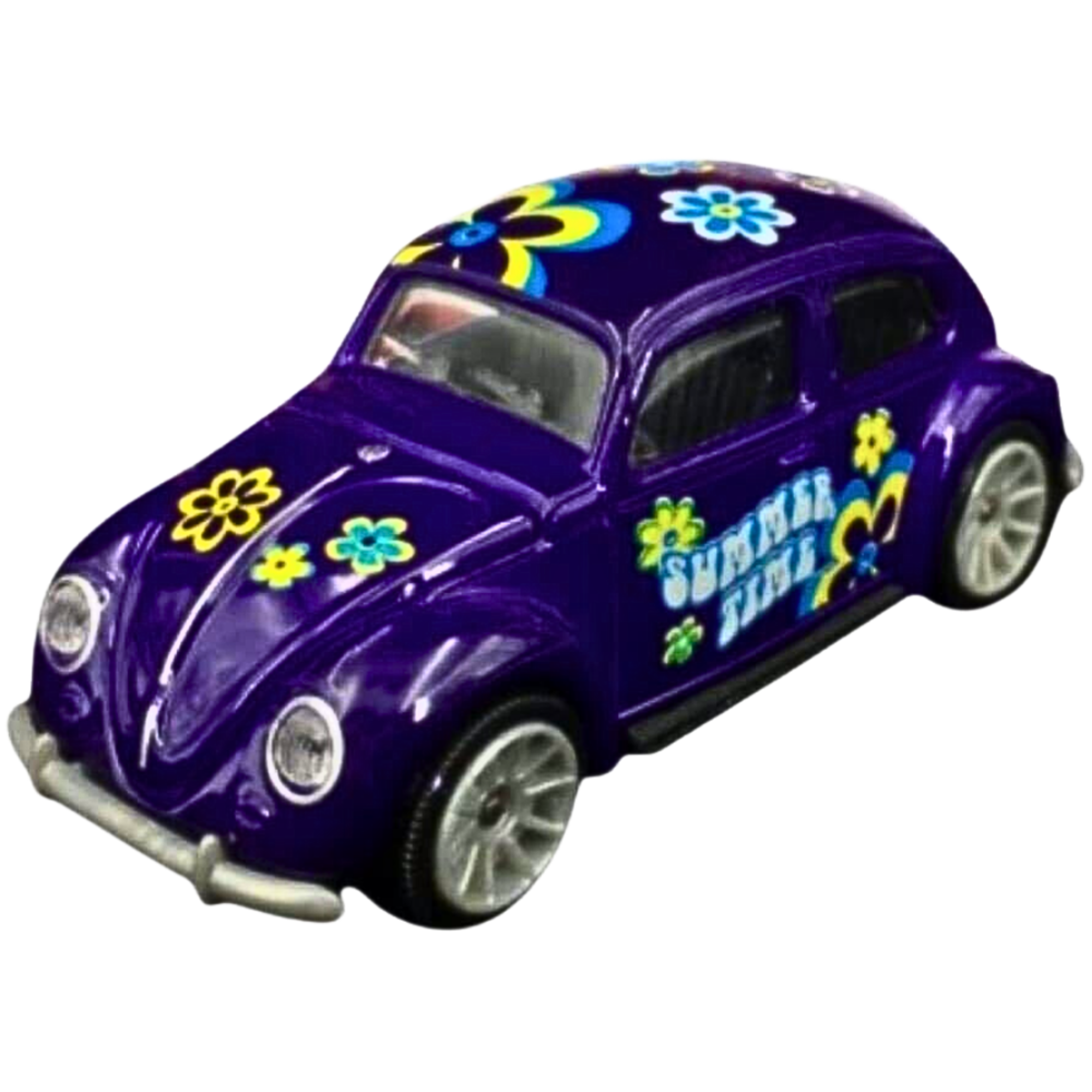 Majorette VW Beetle "Summer Time" Floral Design 1:59 Scale Diecast Model Car - Toptoys2u